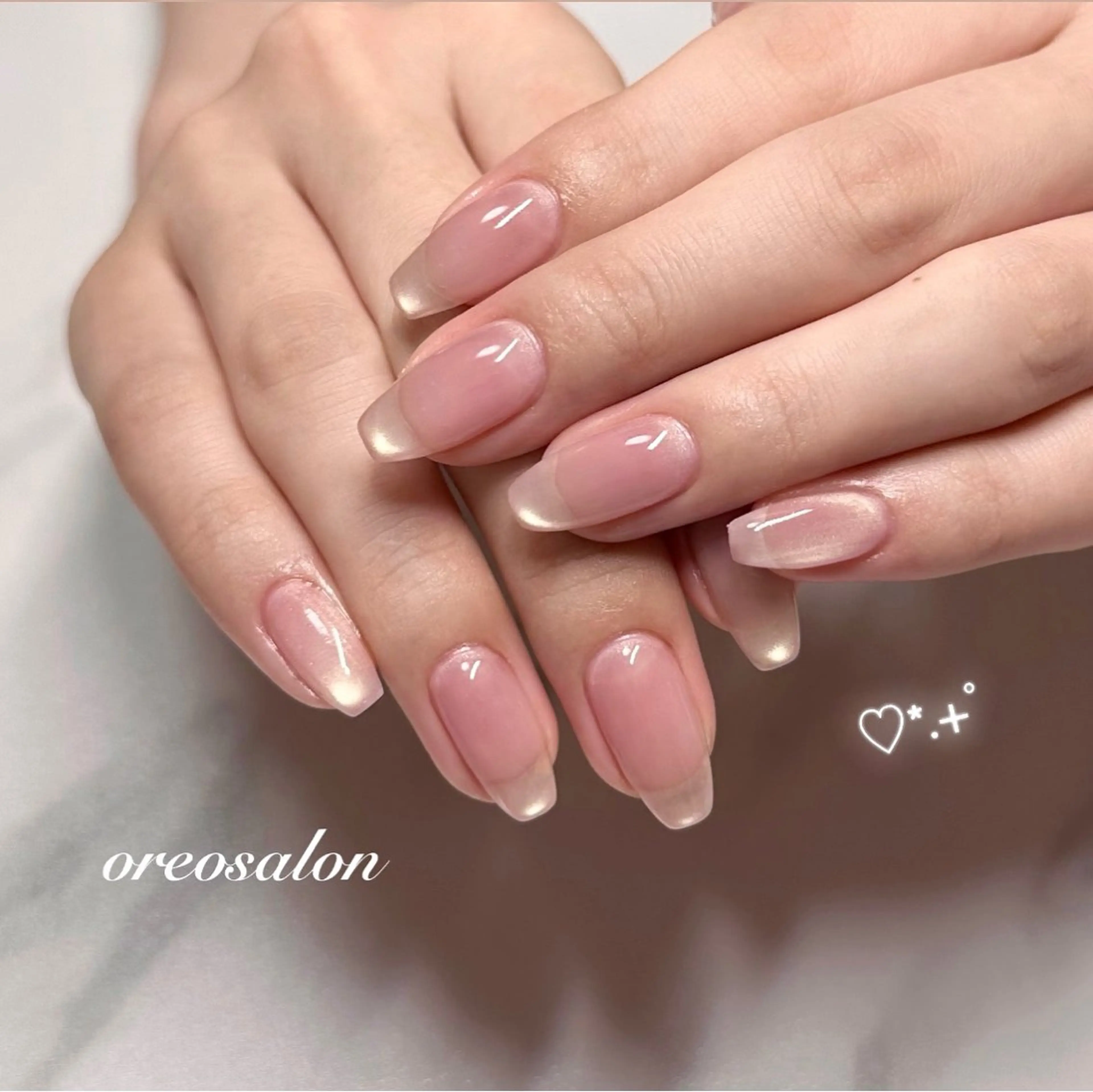 ネイル フラッシュネイル ジェルネイル ガーリー ハート キラキラネイル oreo salon miyu 池袋のネイルデザイン