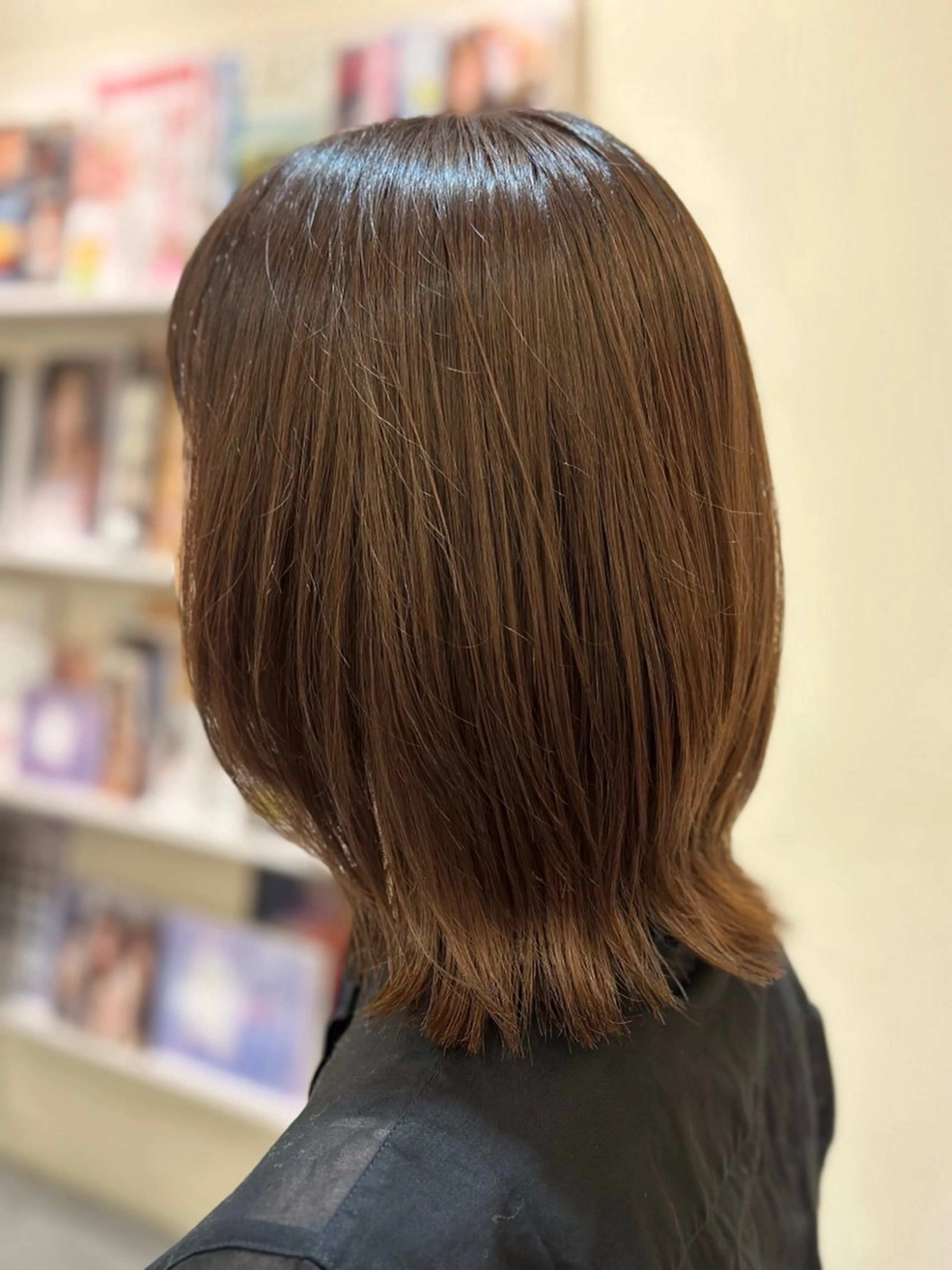 ミディアム カラー ブリーチ ブラウンカラー ブリーチなしカラー トリートメント ヘアカラー トリートメント Hair’s Gallery 堺店所属・ヘアーズギャラリー 山本愛華のヘアスタイル