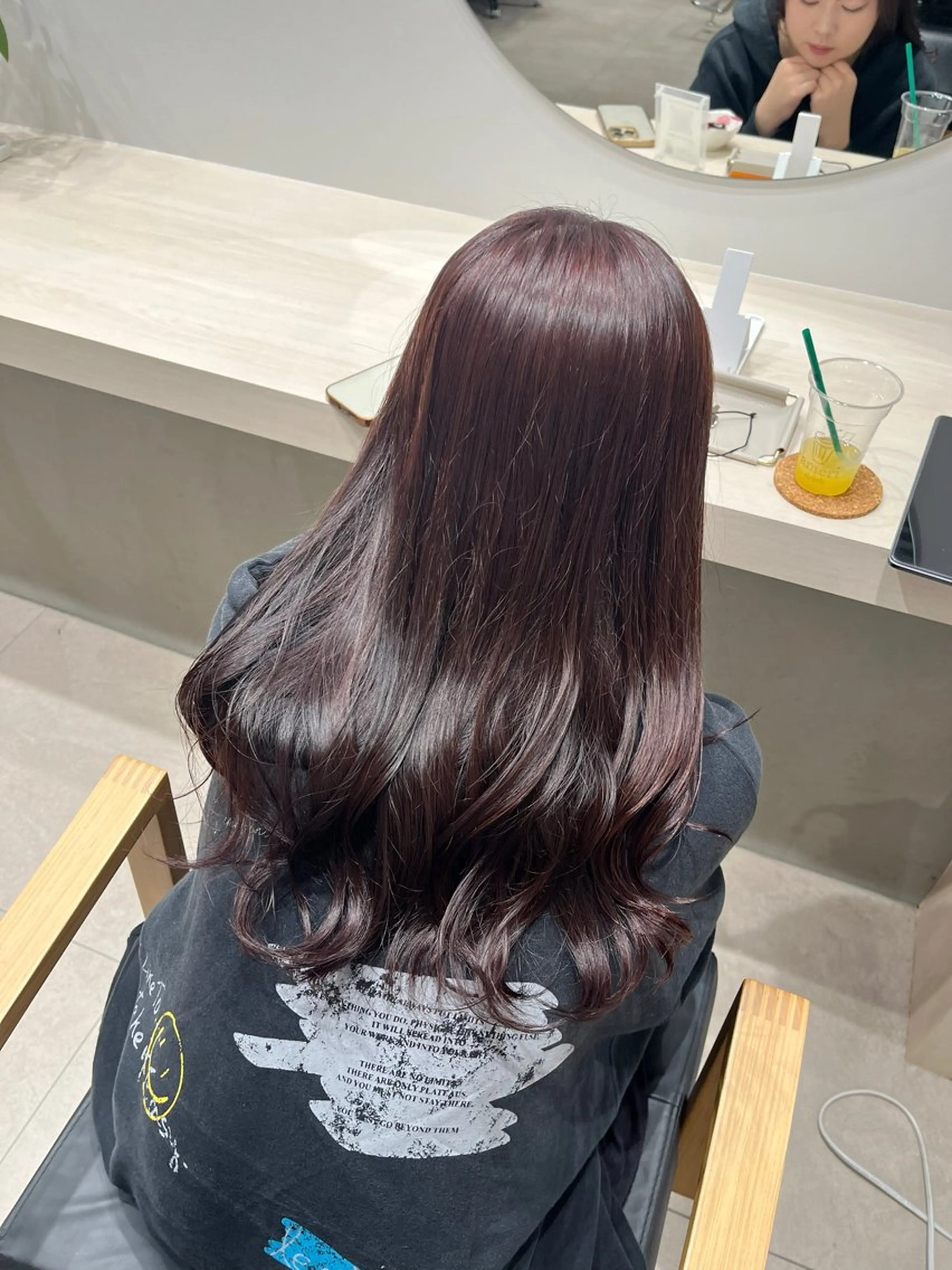 ロング カラー ブラウンカラー ピンクカラー ピンクブラウン ナカジユイ 〈完全個室〉のヘアスタイル