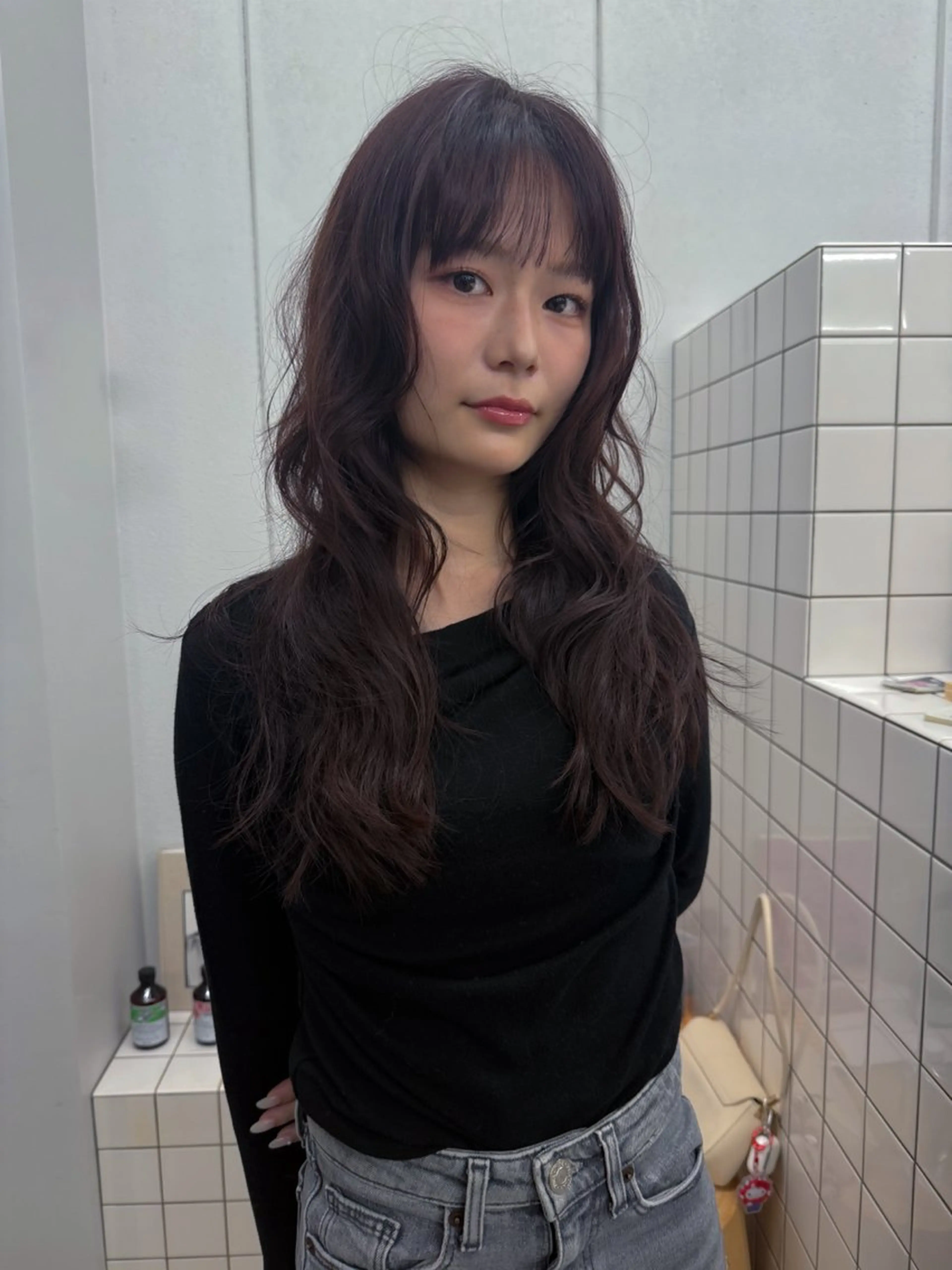 ロング カラー カット ヘアカラー トリートメント 関 京磨のヘアスタイル