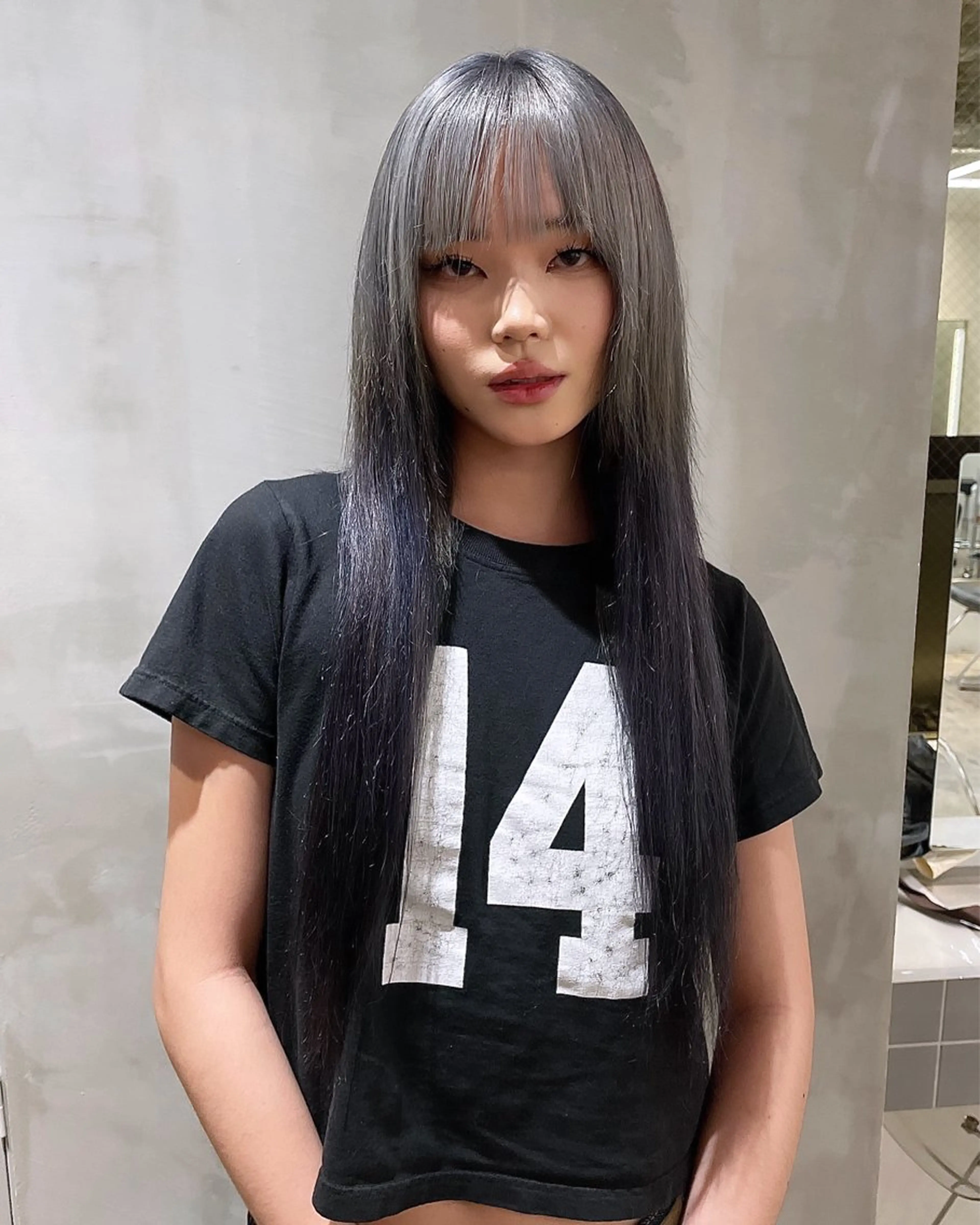 ロング カラー ヘアアレンジ プルエクステ ブルーカラー グラデーションカラー シルバー エクステ ヘアカラー エクステ 🎀プルエクステ みまひかる🎀のヘアスタイル