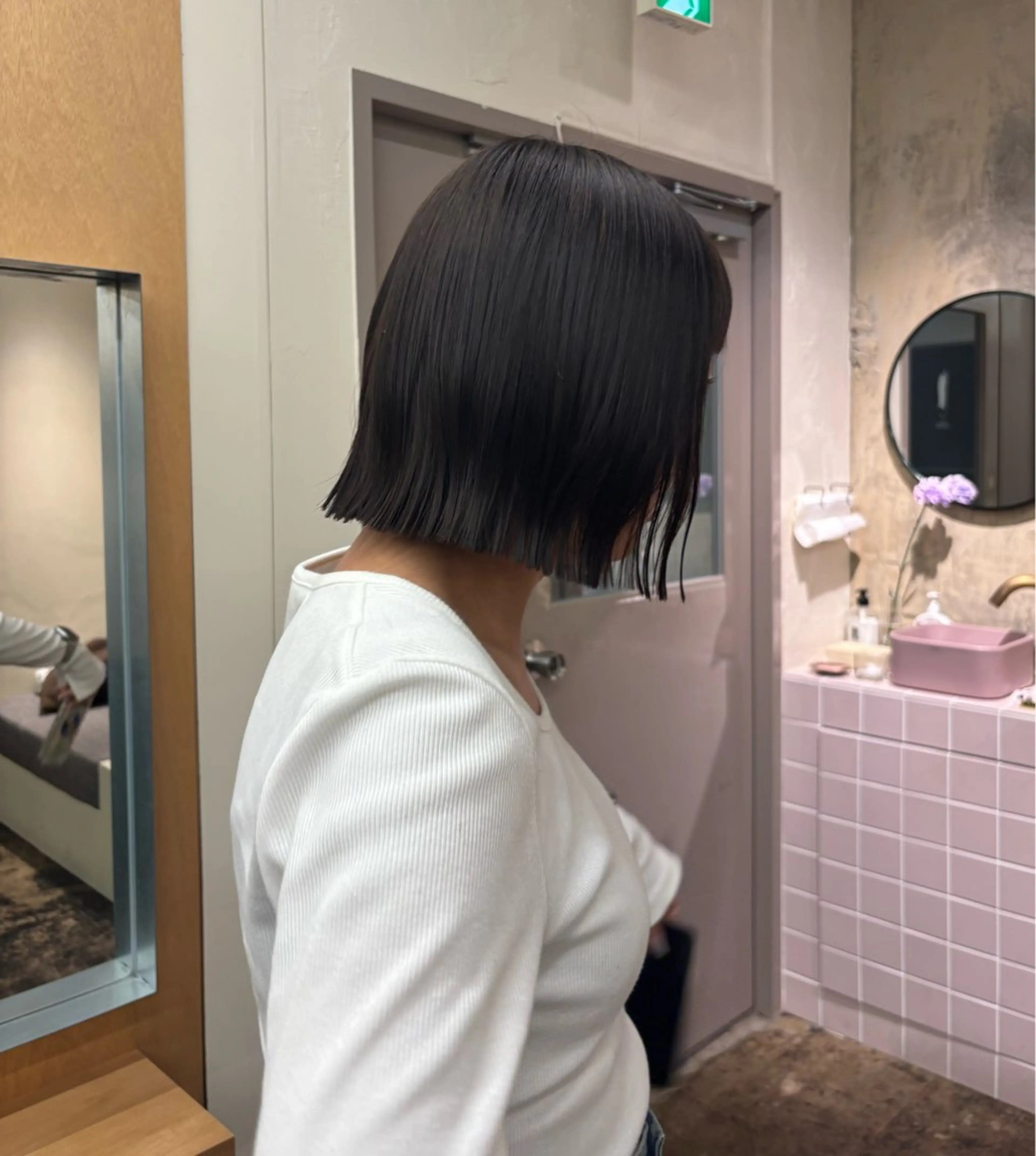 ショート カラー 切りっぱなしボブ ボブ pazu🪡 ブリーチモデル募集のヘアスタイル