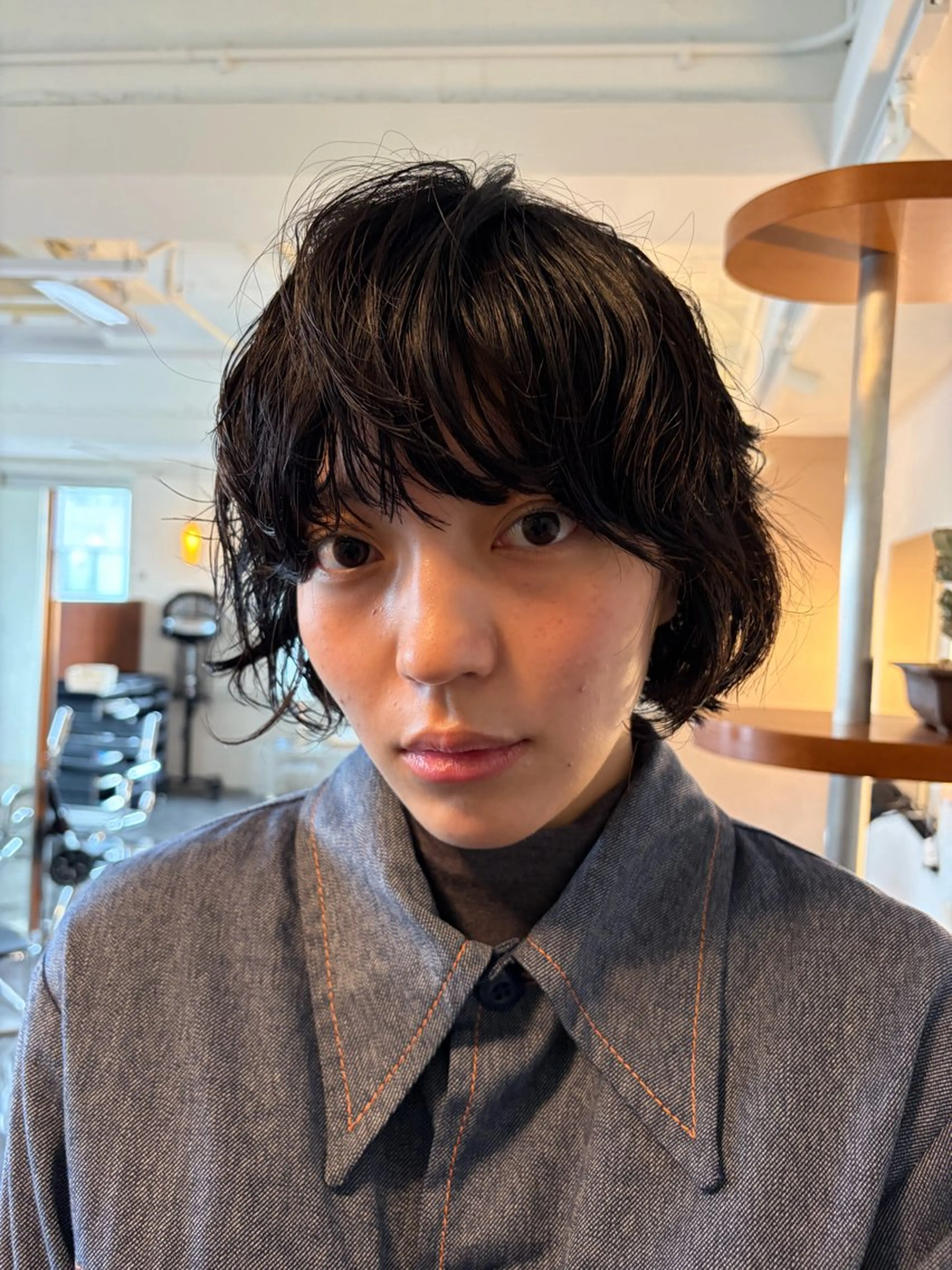 ショート パーマ カット パーマ トリートメント トレンドボブ /ミリヤのヘアスタイル