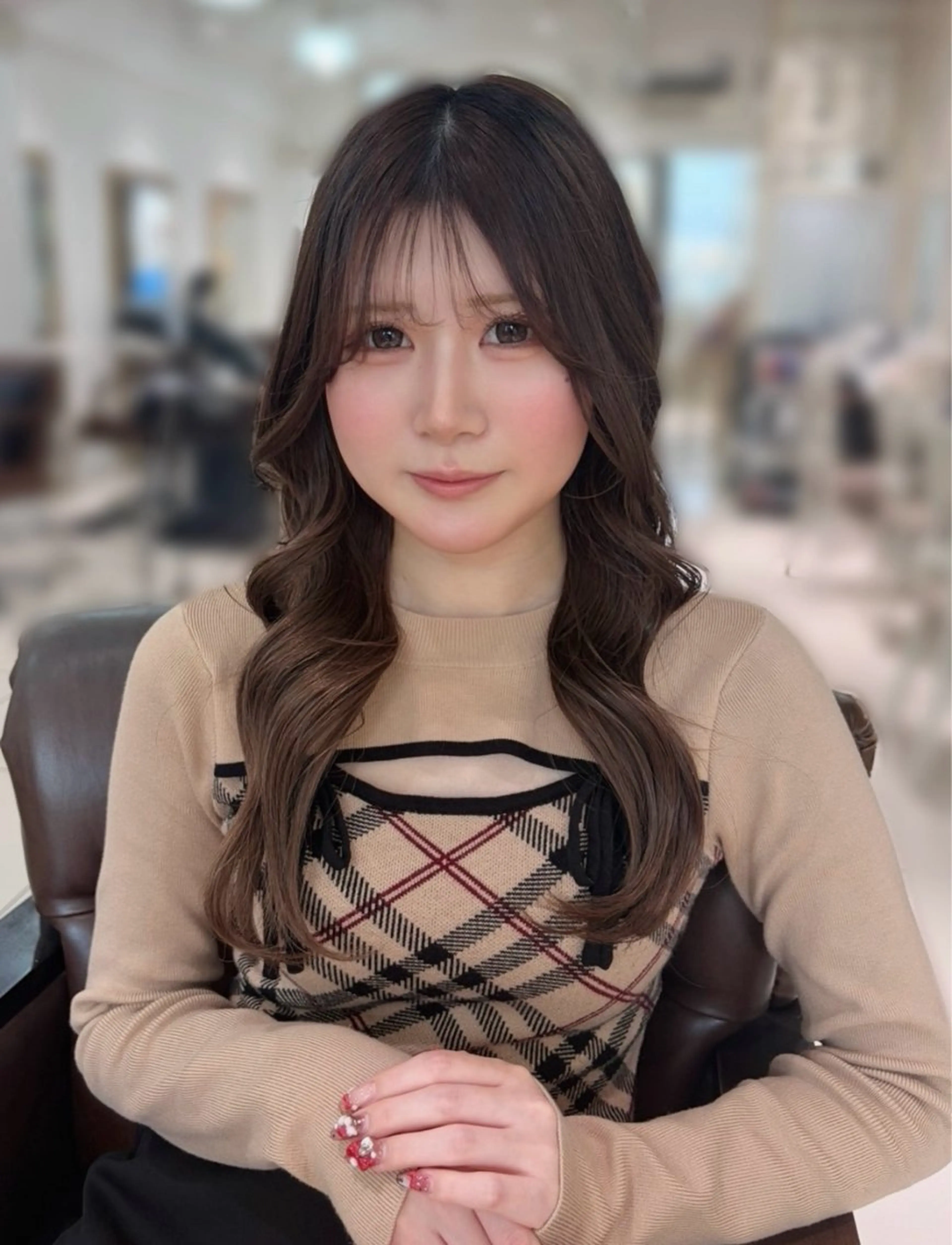 ロング 似合わせカット カット ヘアカラー トリートメント 巻ける🫧縮毛矯正 💞はな🎀のヘアスタイル