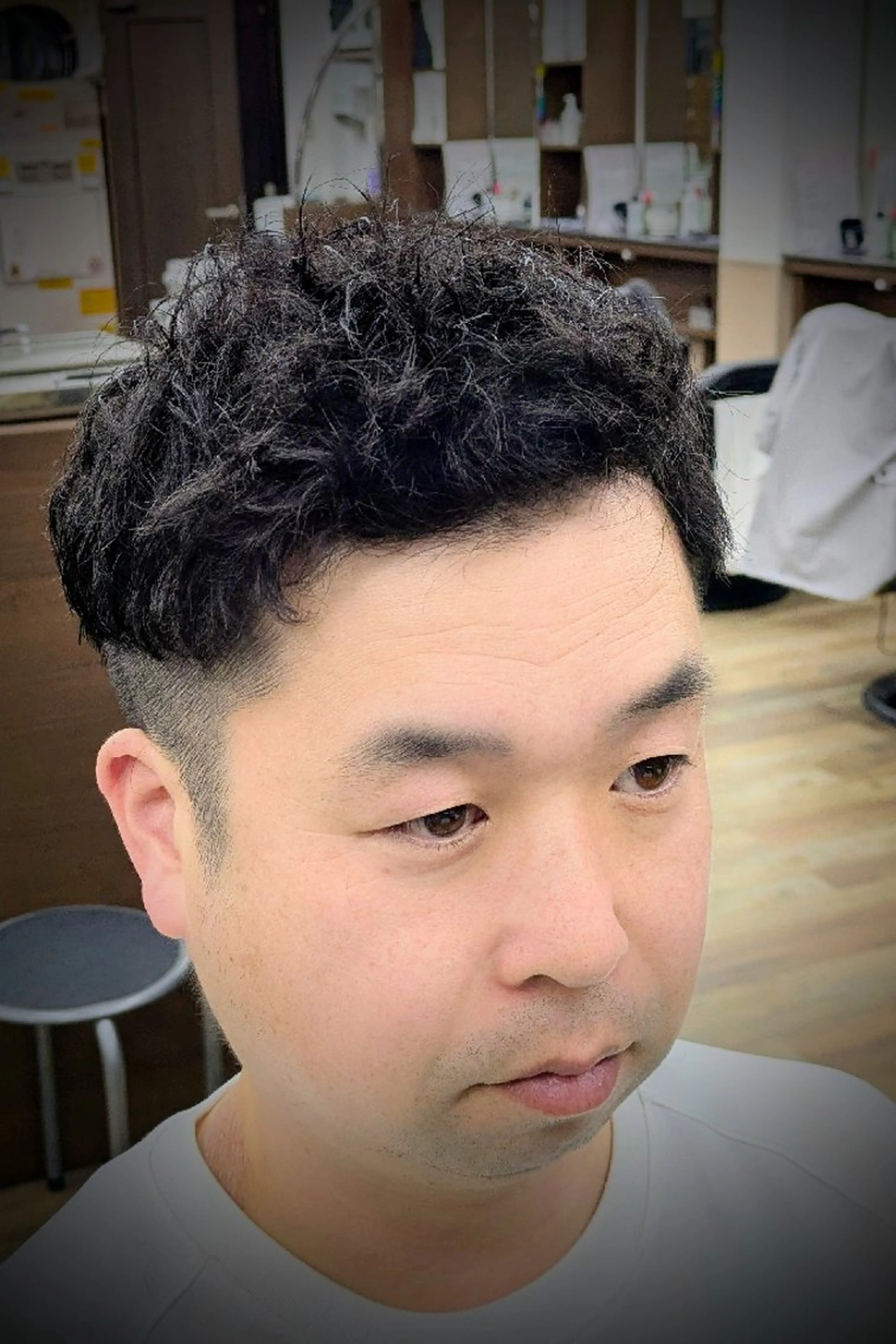 ショート パーマ 理容プラージュ燕三条 福井のヘアスタイル