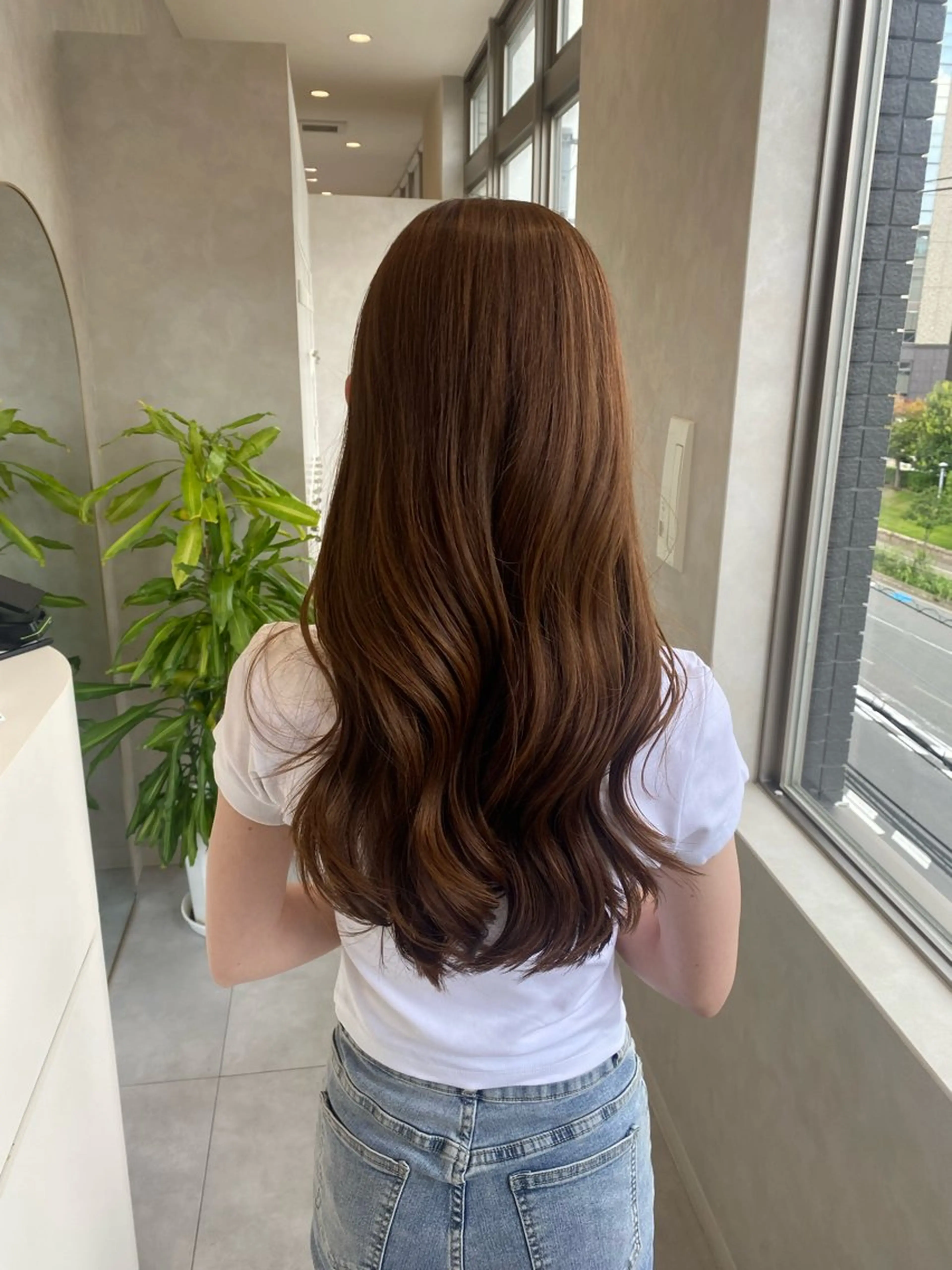 ロング カラー ベージュカラー ブリーチ ブリーチなしカラー 韓国ヘア・カラー 🩵SHIZUKUのヘアスタイル