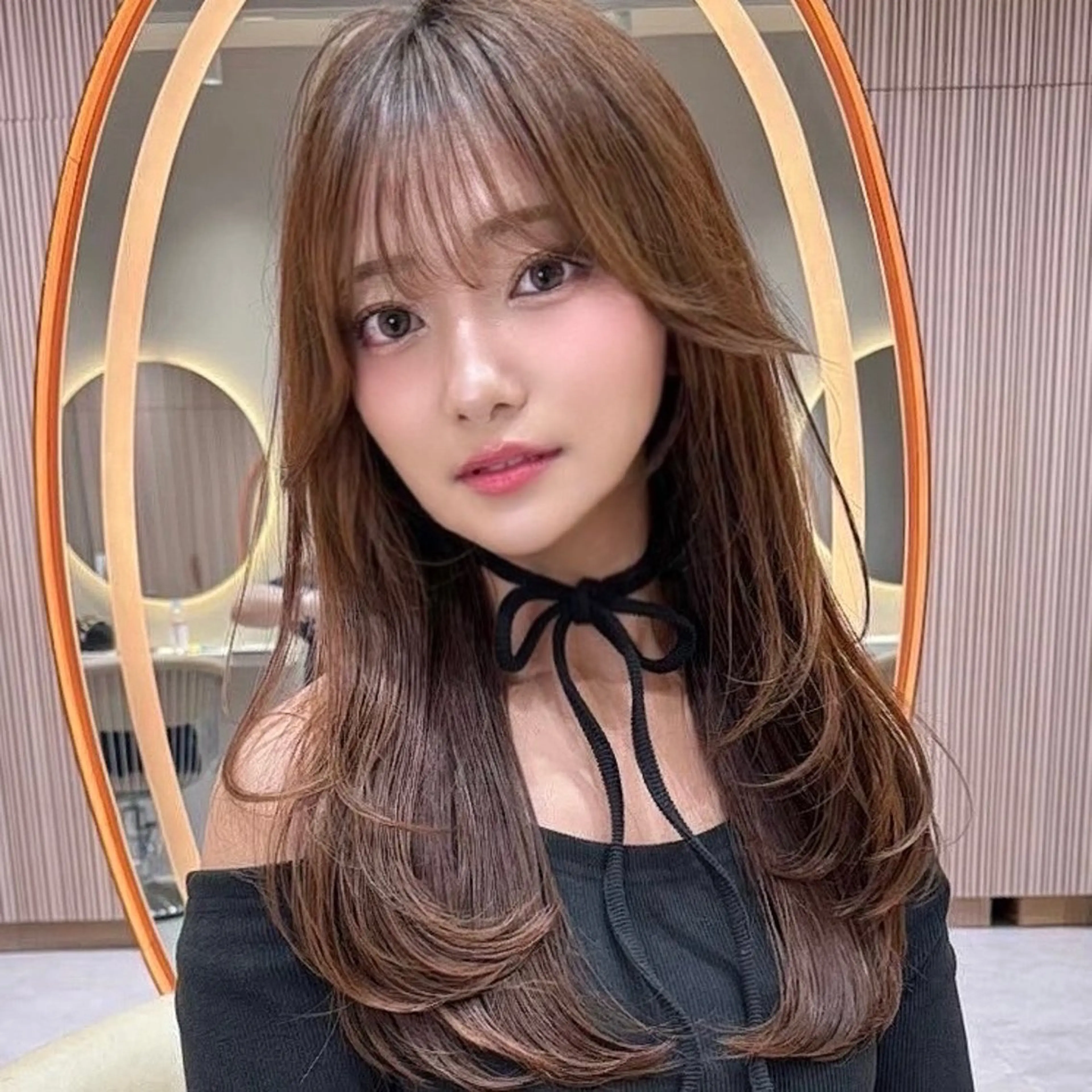 ロング カラー 似合わせカット カット ヘアカラー トリートメント レイヤー/髪質改善 Lond ambreのヘアスタイル