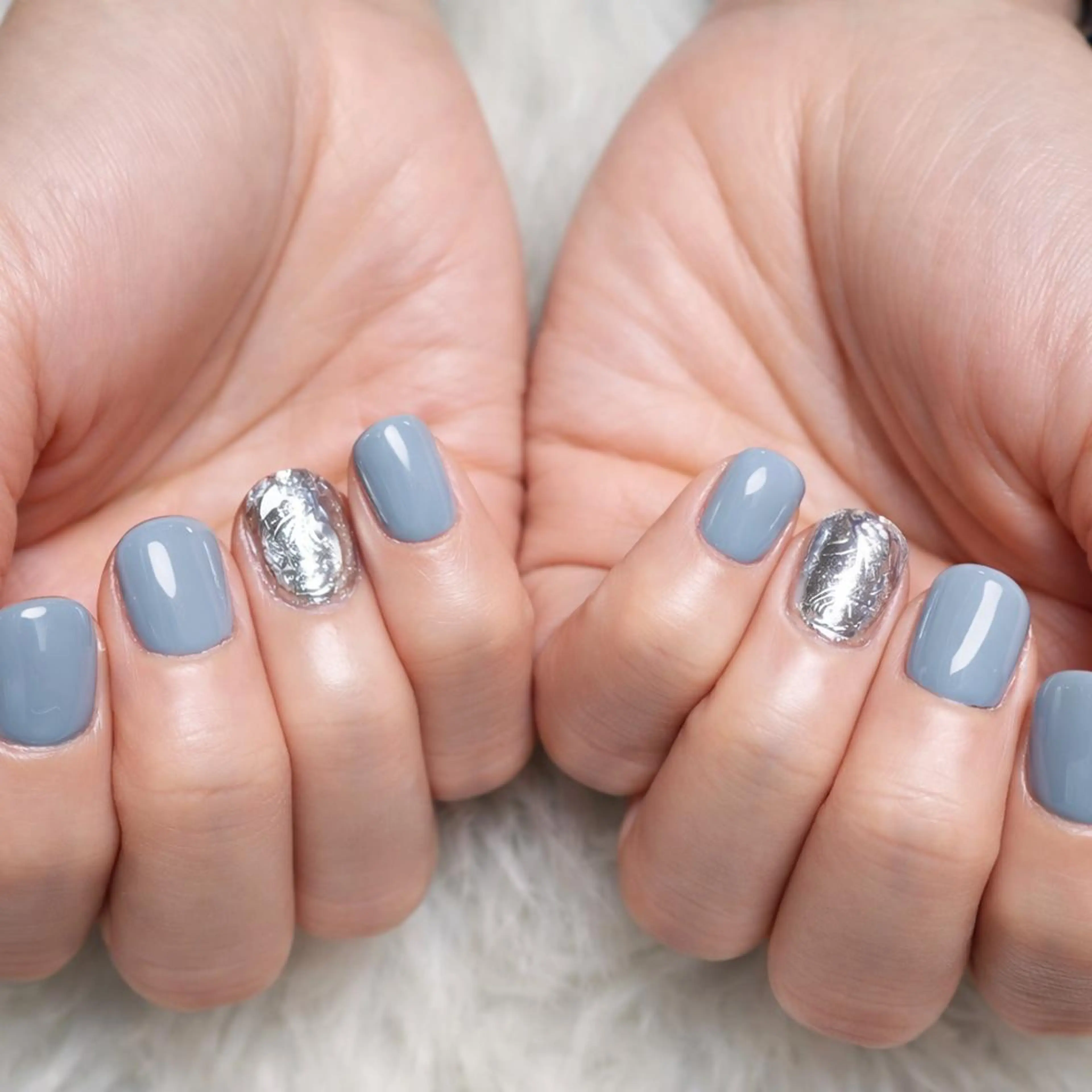 ネイル ミラーネイル ニュアンスネイル ワンカラーネイル ハンドネイル Miku. Nのネイルデザイン