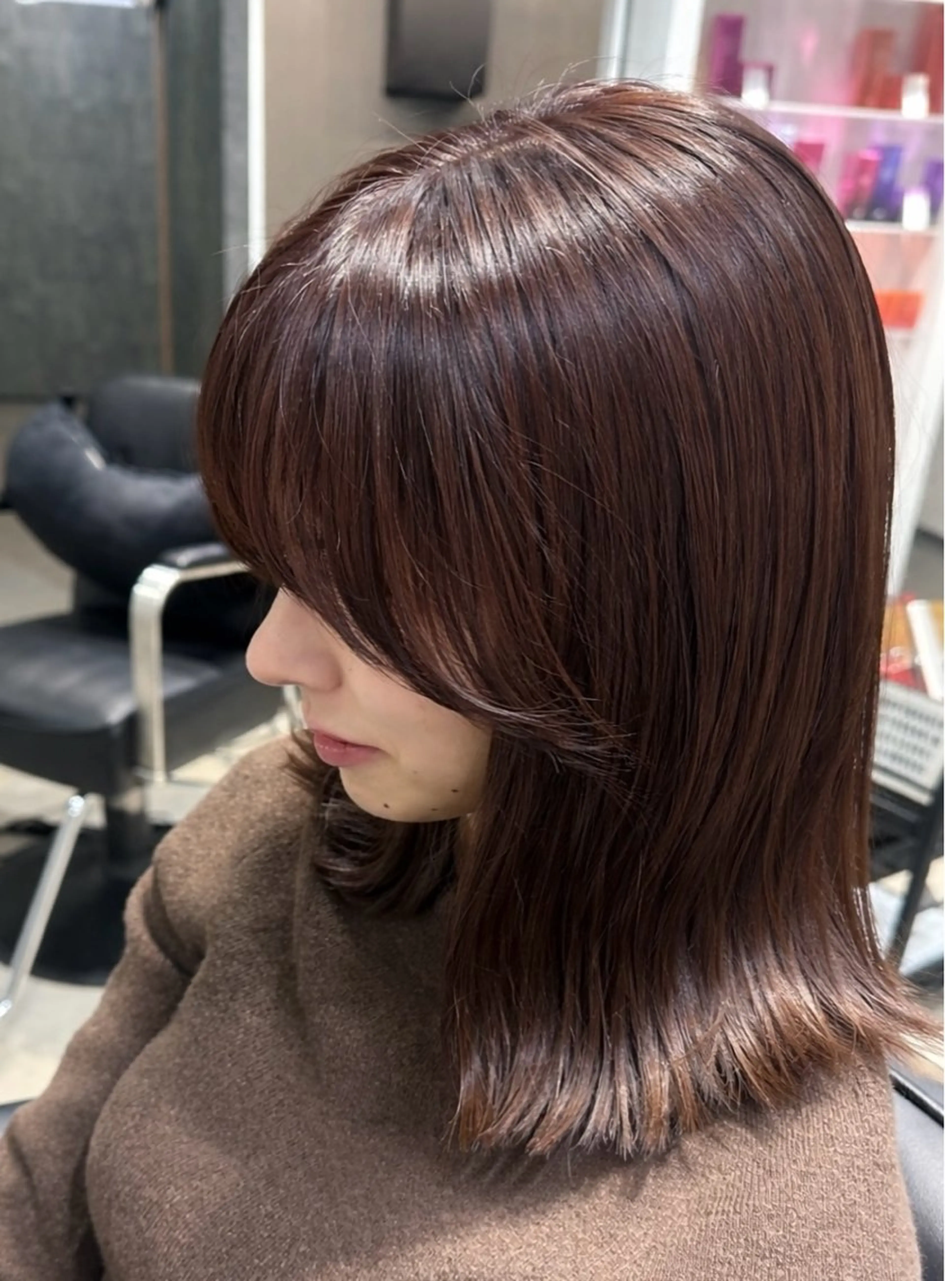 ミディアム 森 沙織のヘアスタイル