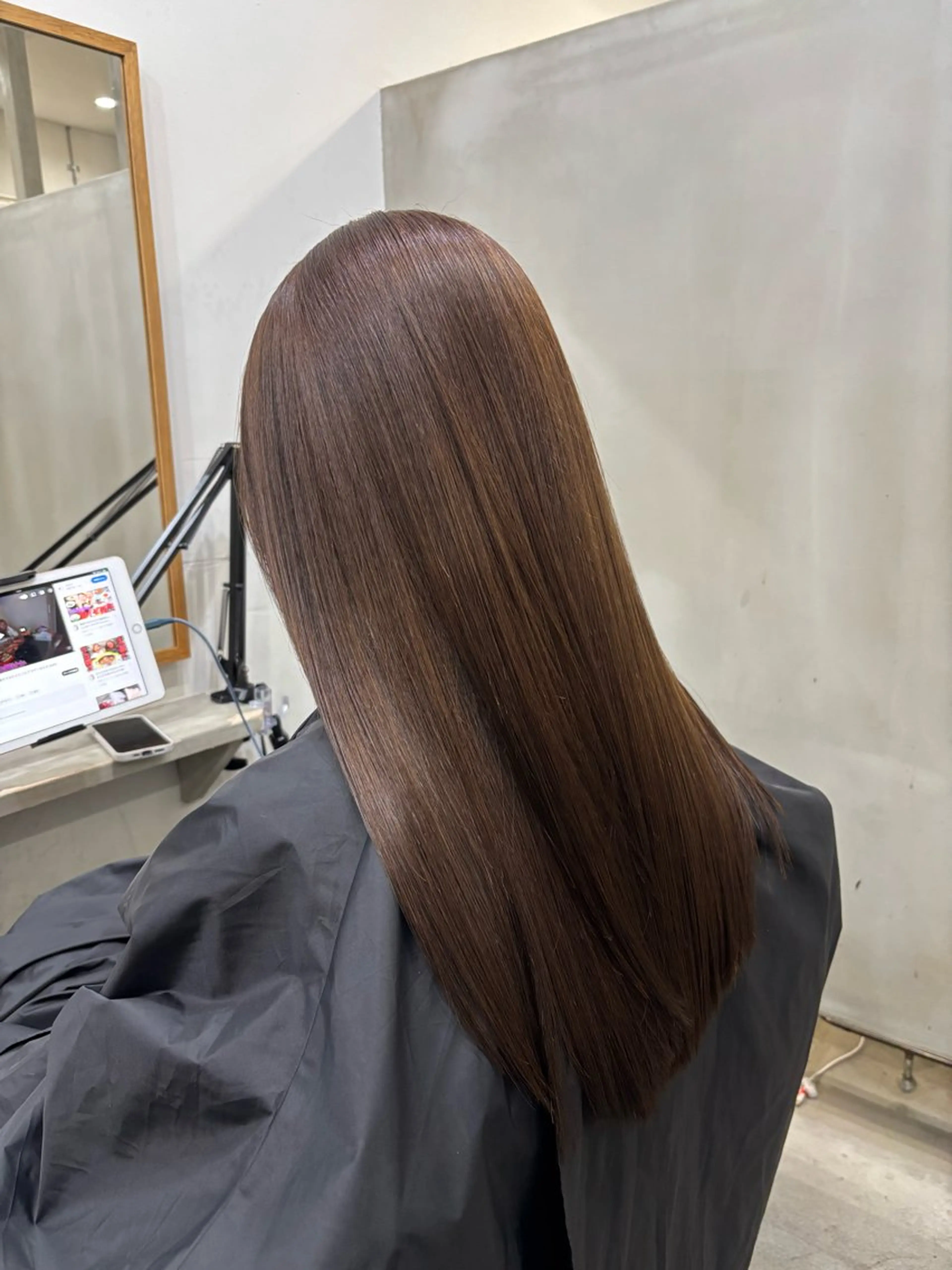 セミロング カラー ブリーチ ブラウンカラー ダブルカラー ブリーチなしカラー ヘアカラー 中園康 /カラー/ブリーチのヘアスタイル
