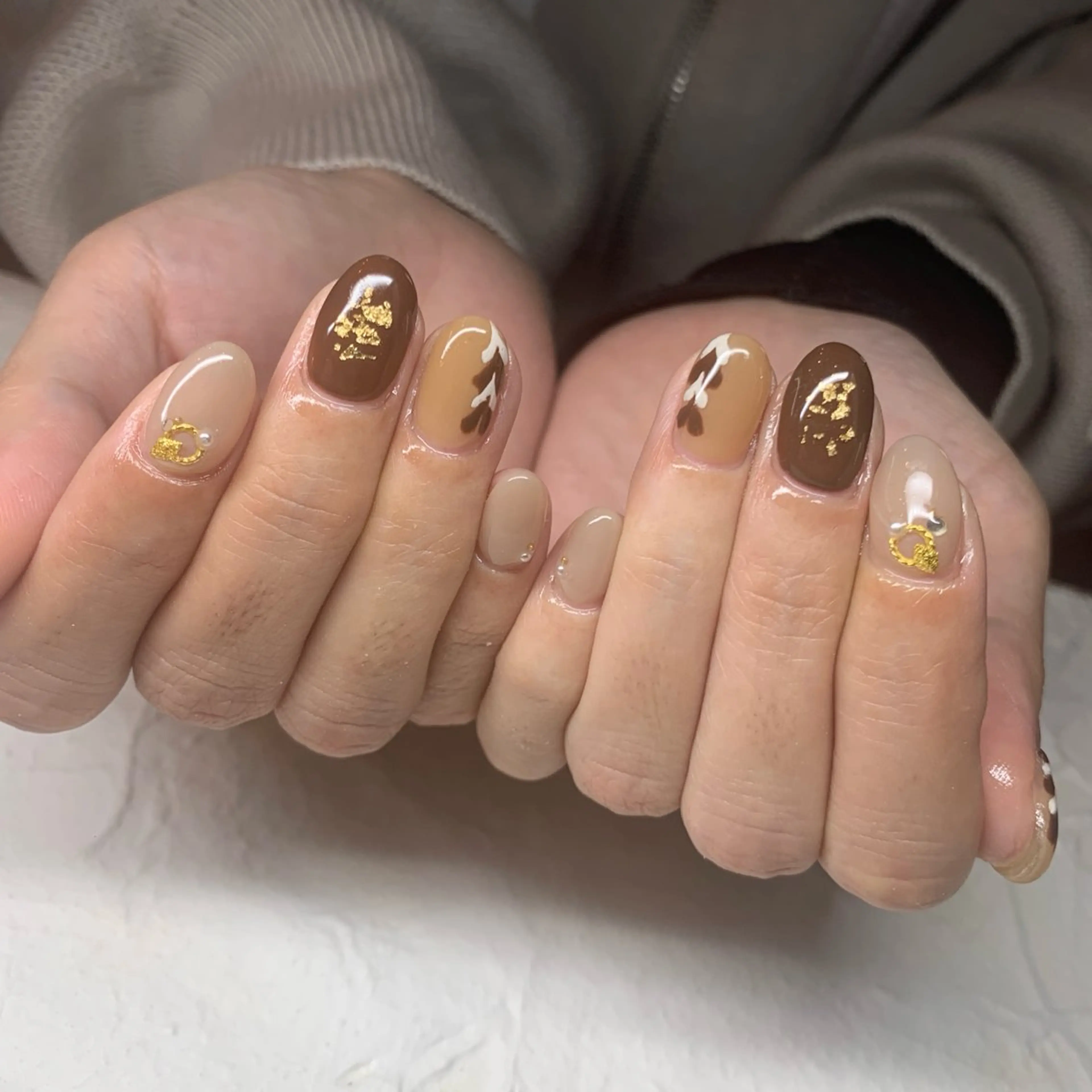 ネイル ハート ピーコックネイル 赤色 スカルプネイル バレンタイン happiness nailのネイルデザイン