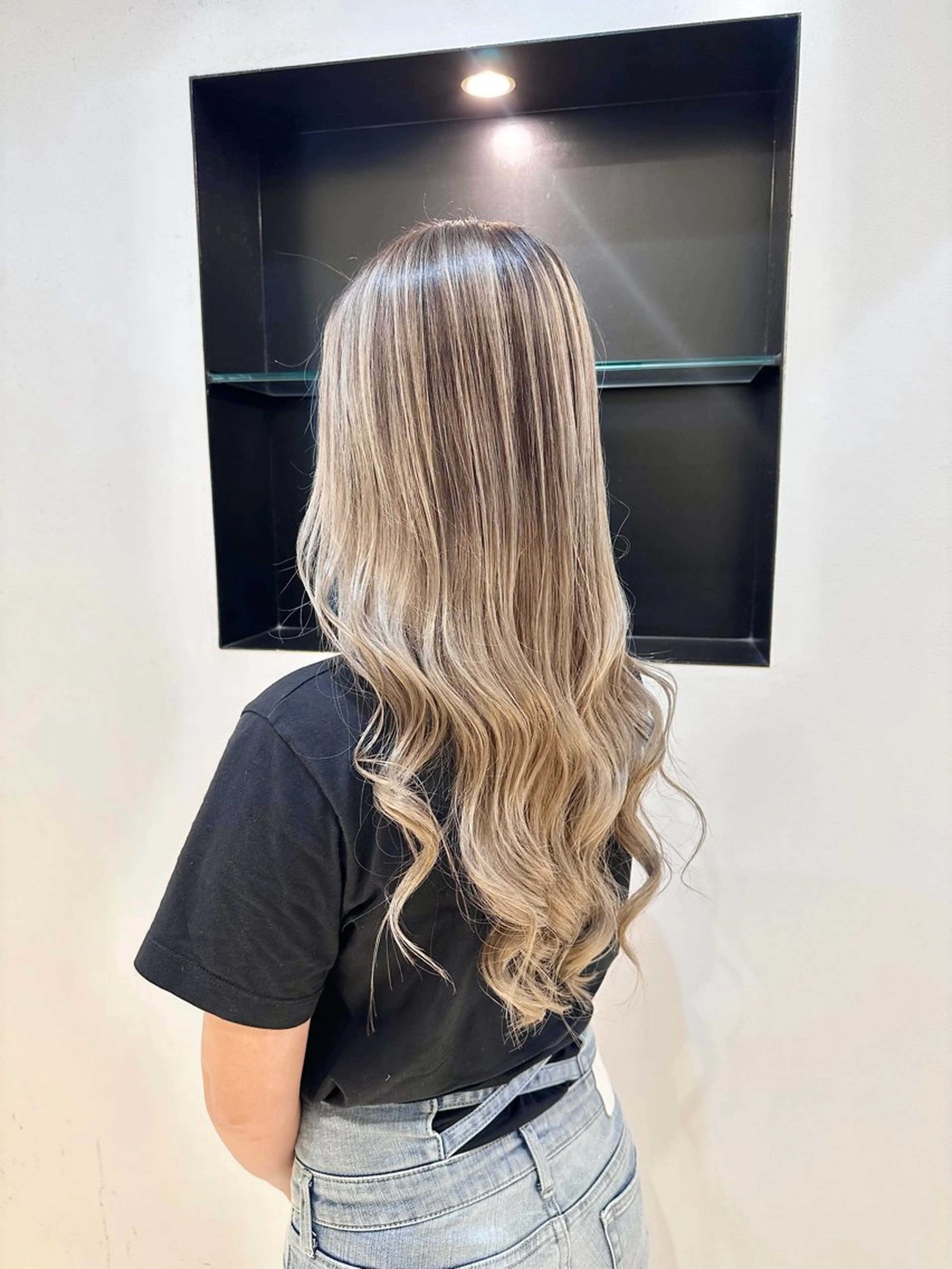 ロング レイヤーカット 十場【髪質改善】 【ダブルカラー】のヘアスタイル