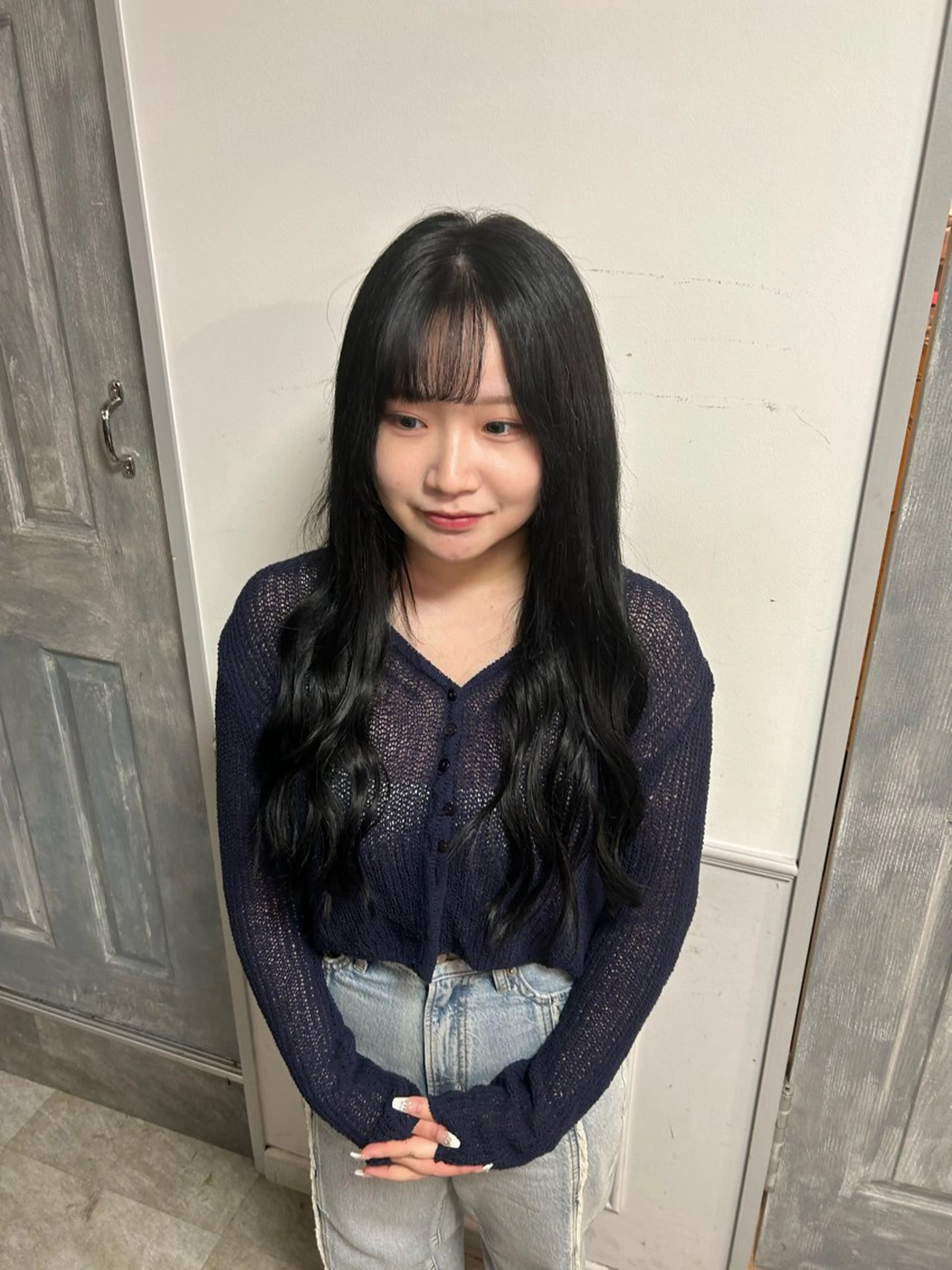 ロング エクステ 縮毛•ハイトーン ・着付け Runaのヘアスタイル