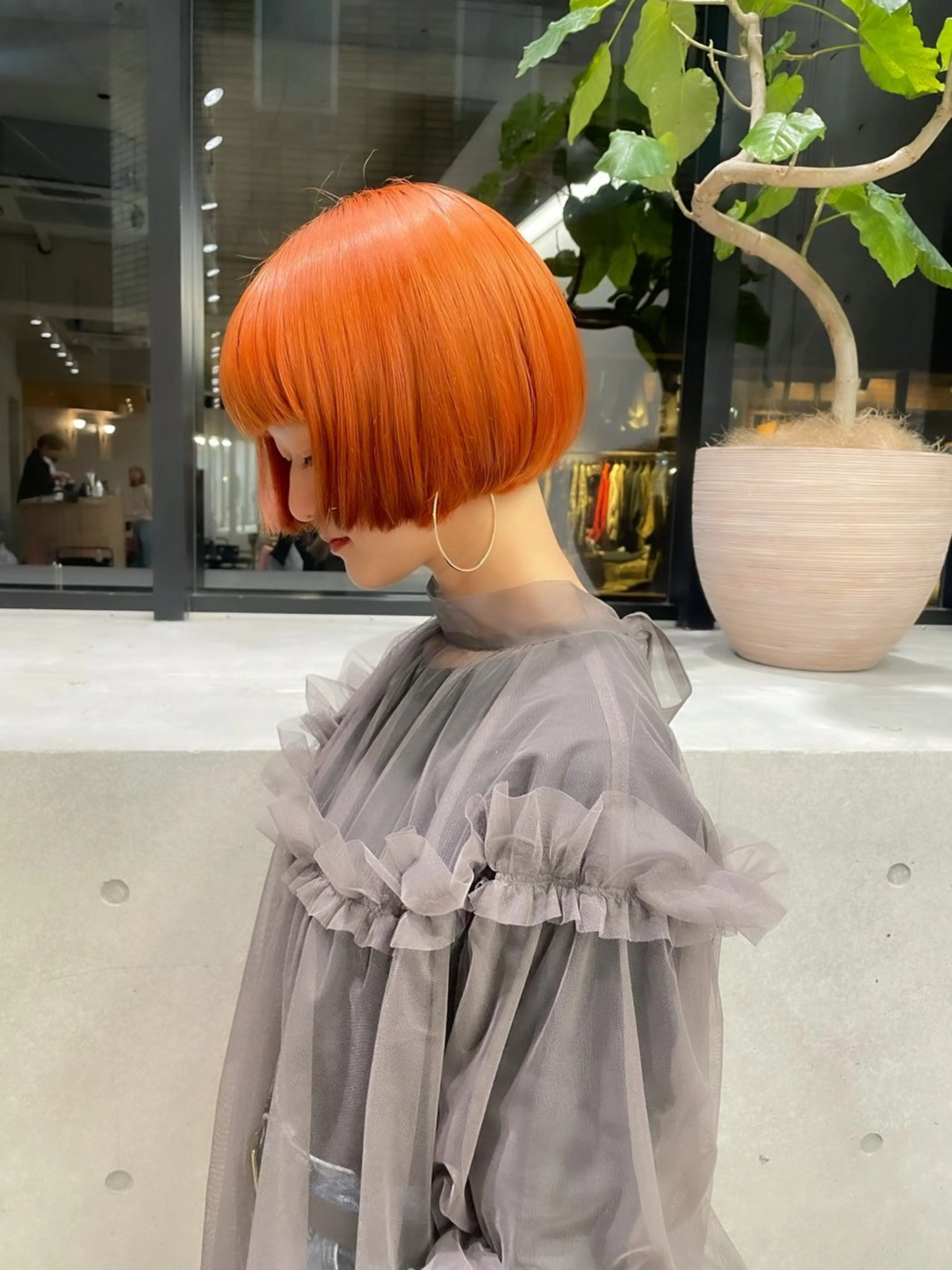 ショート カラー ヘアアレンジ ミニボブ/ブリーチ 🌈MISATOのヘアスタイル