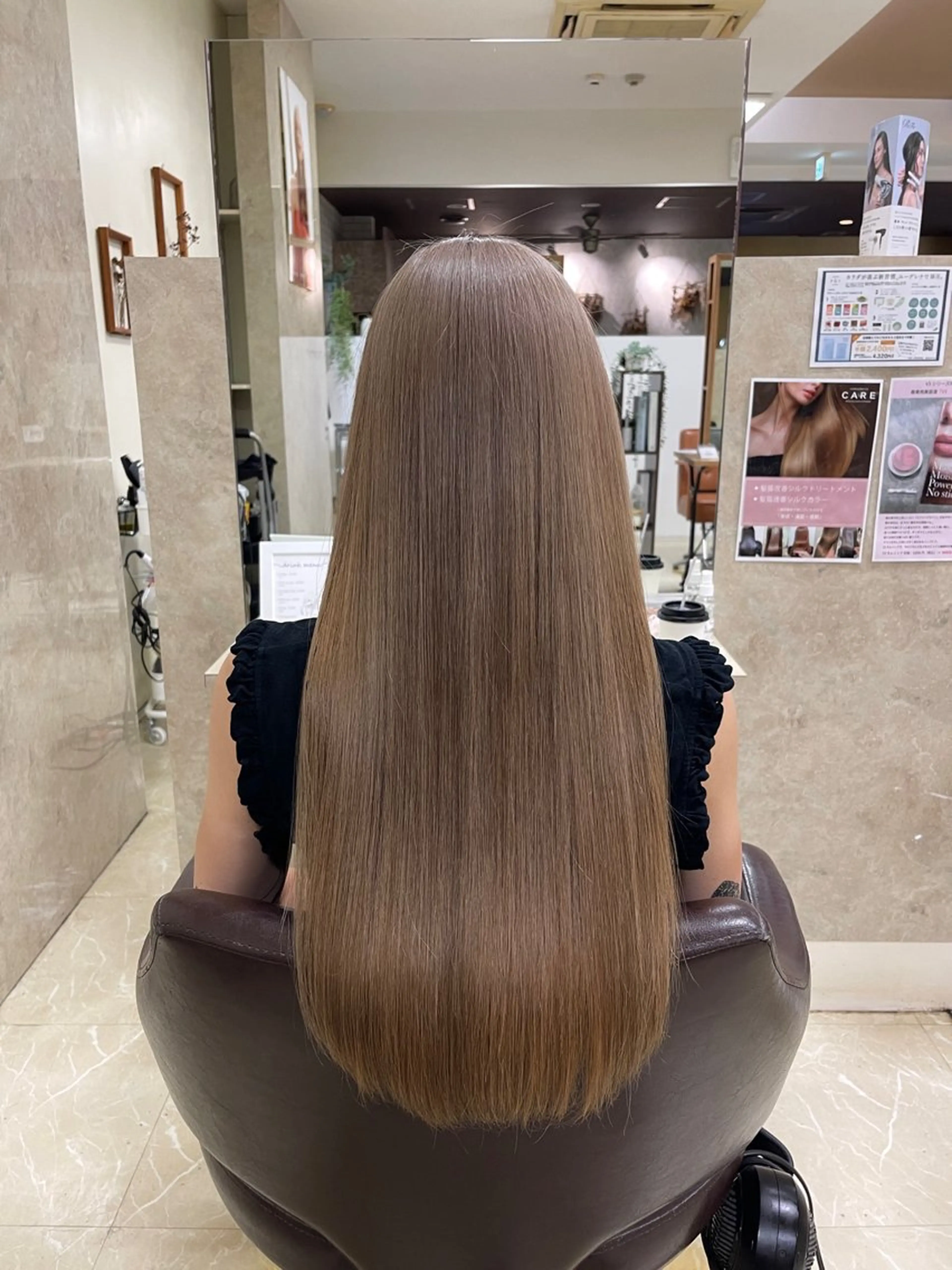 ロング カラー ブリーチ 髪質改善 縮毛・酸性ストレート 特化のヘアスタイル