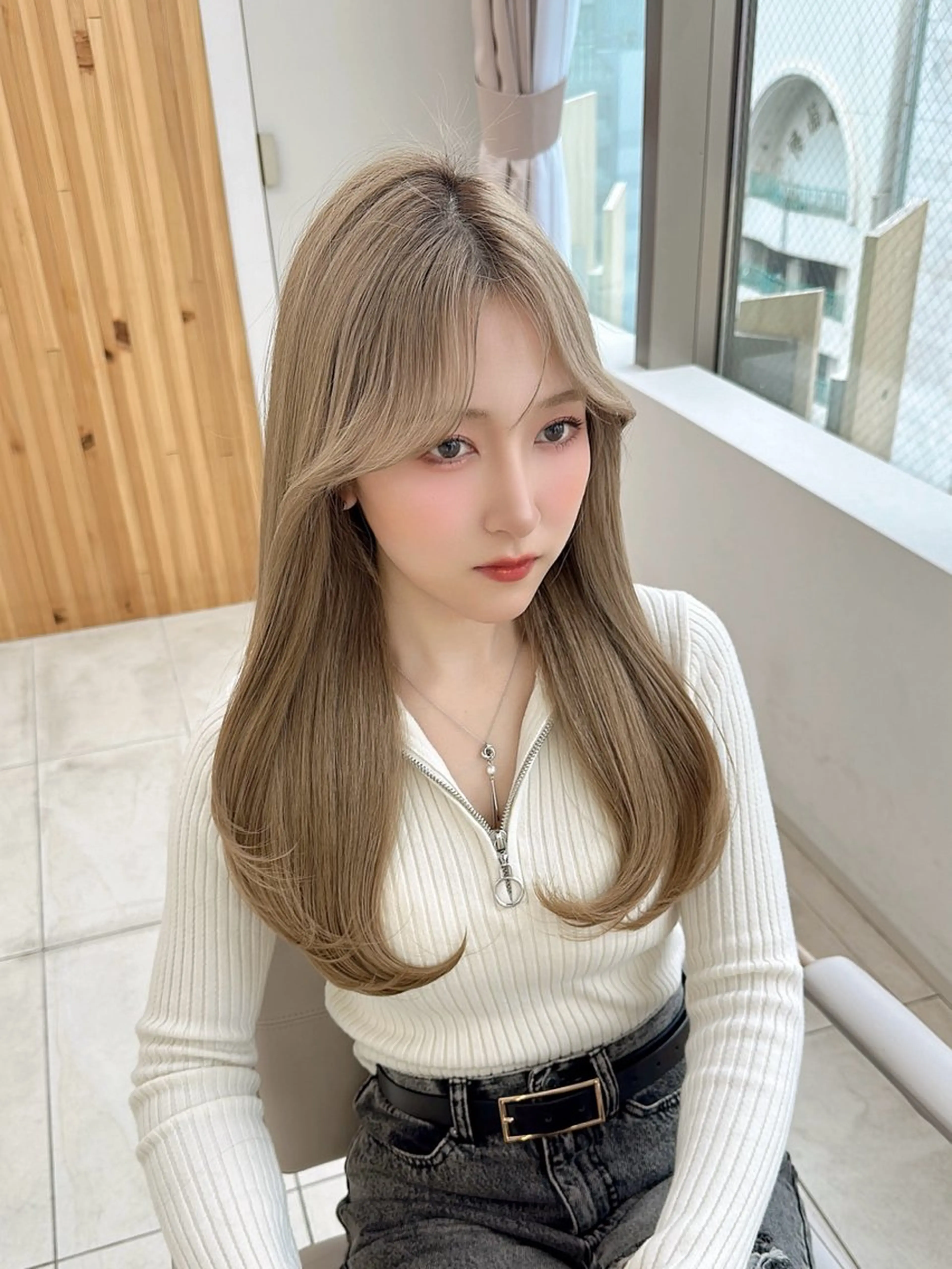 ロング カラー 🇰🇷韓国風くびれ ヘア🇰🇷中村優大のヘアスタイル