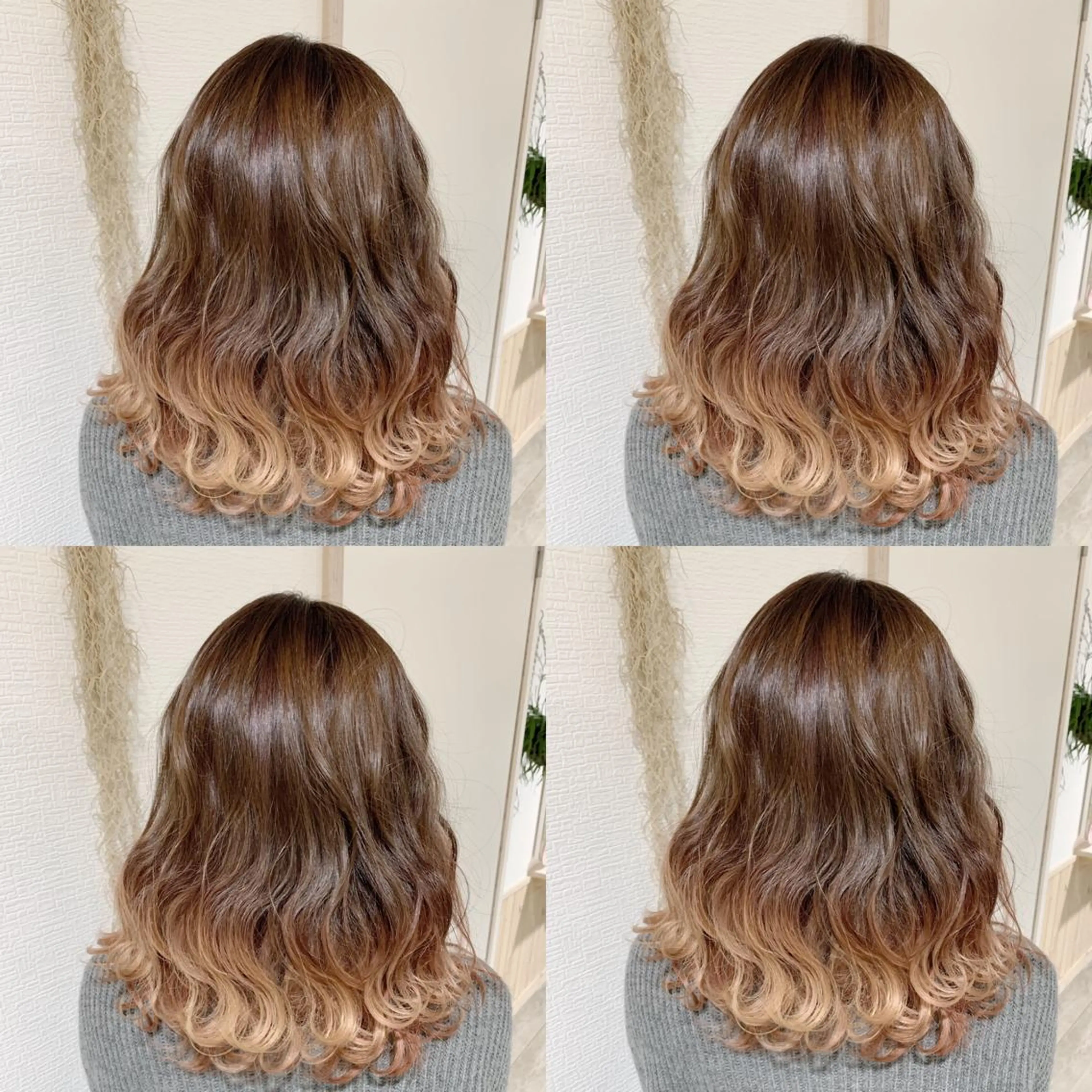 セミロング カラー 心斎橋韓国ボブ 好原良真のヘアスタイル