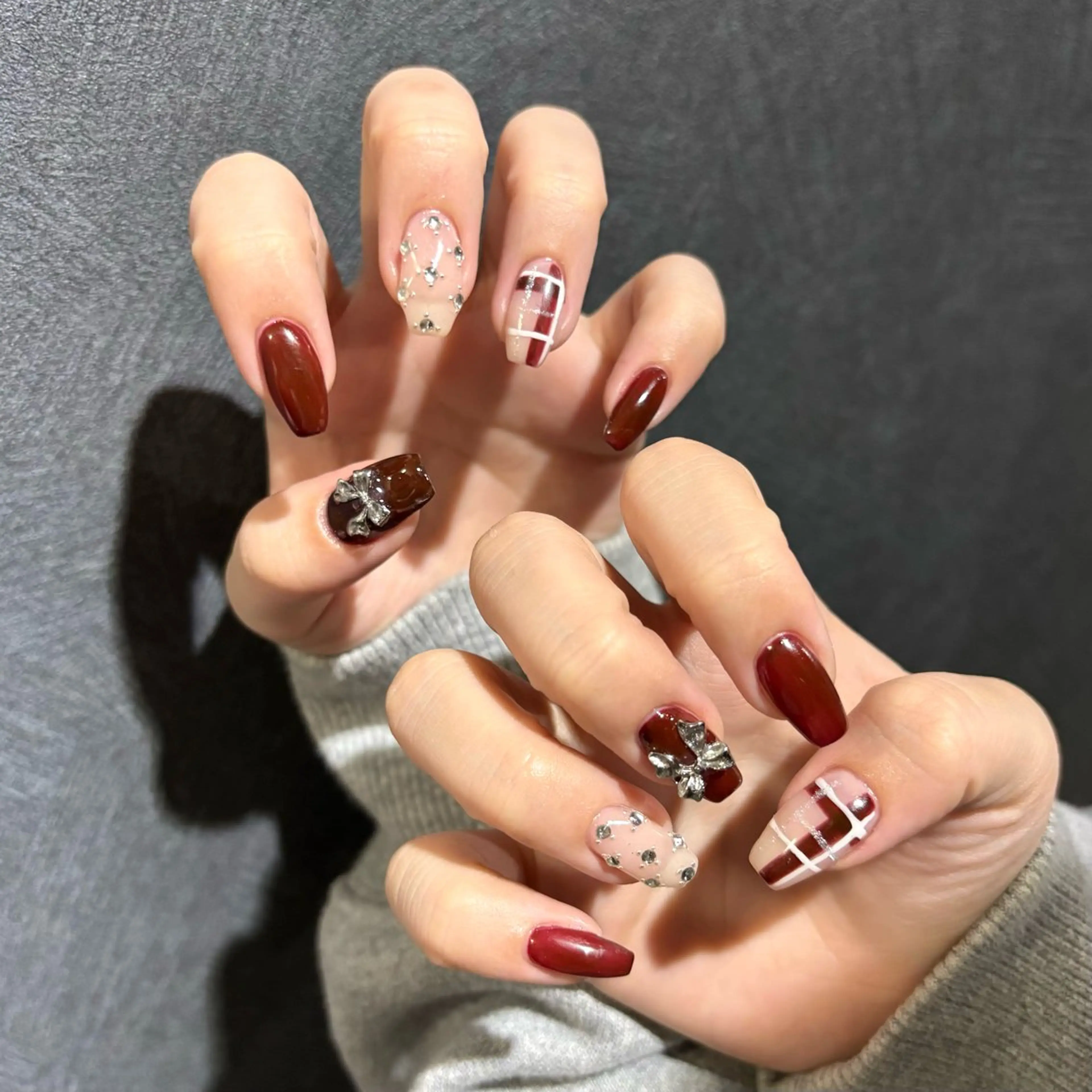 ネイル 冬ネイル クリスマス ハンドネイル GRACE Rioのネイルデザイン