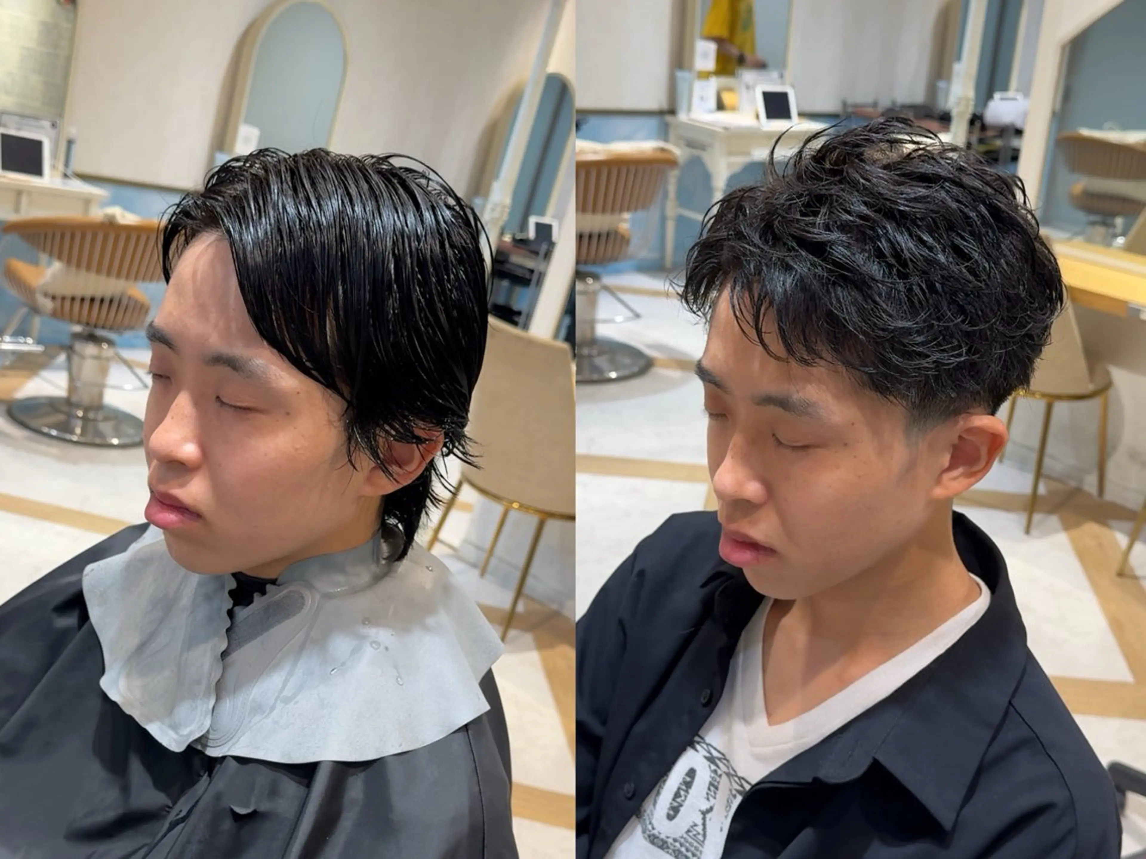 メンズ ワックス脱毛 眉カット その他(アイブロウ) ハクヤ心斎橋 パーマ/縮毛矯正のヘアスタイル