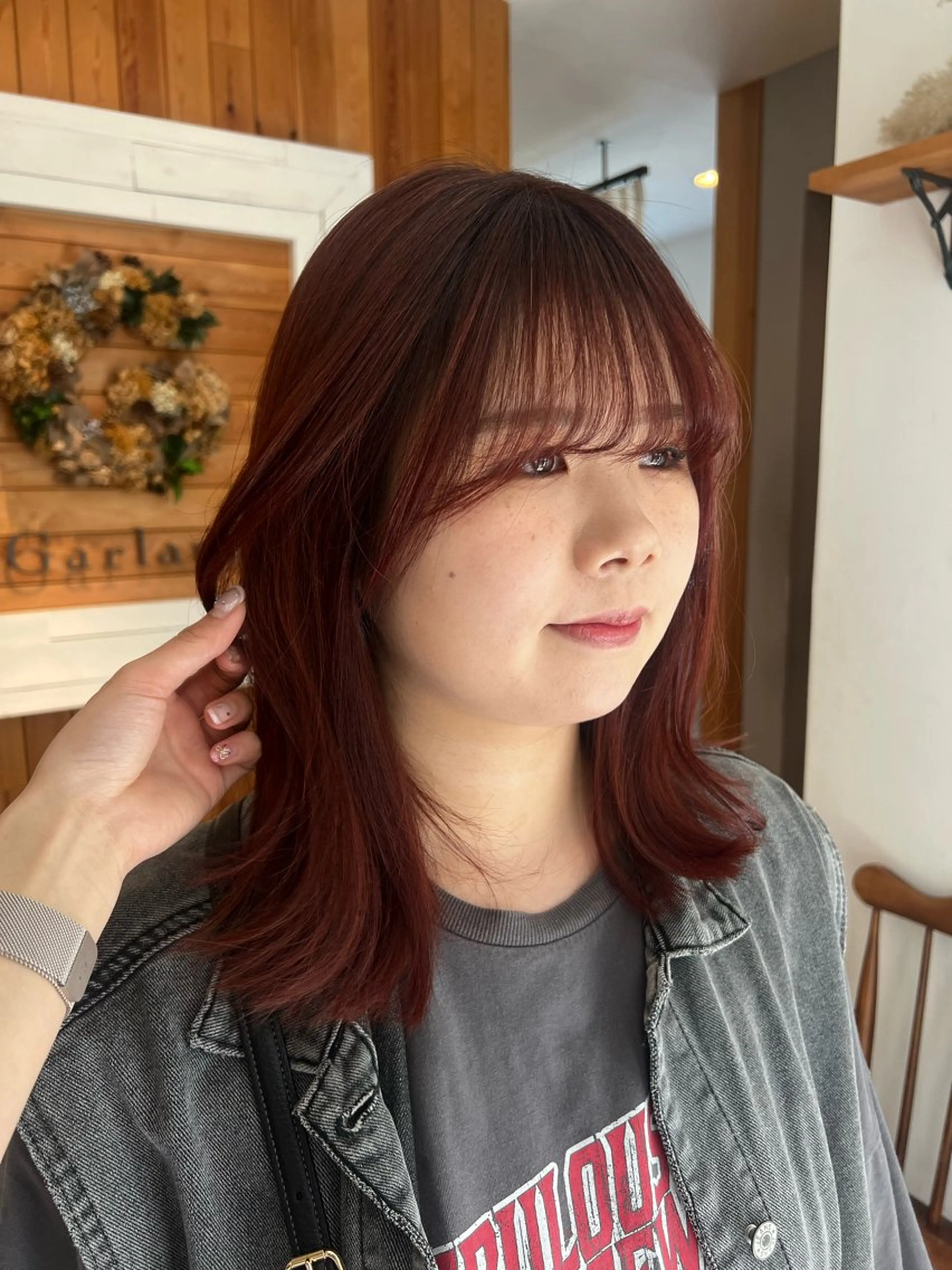 ミディアム カラー ヘアカラー ミディアムレイヤー/ 艶カラー🎀　emiのヘアスタイル