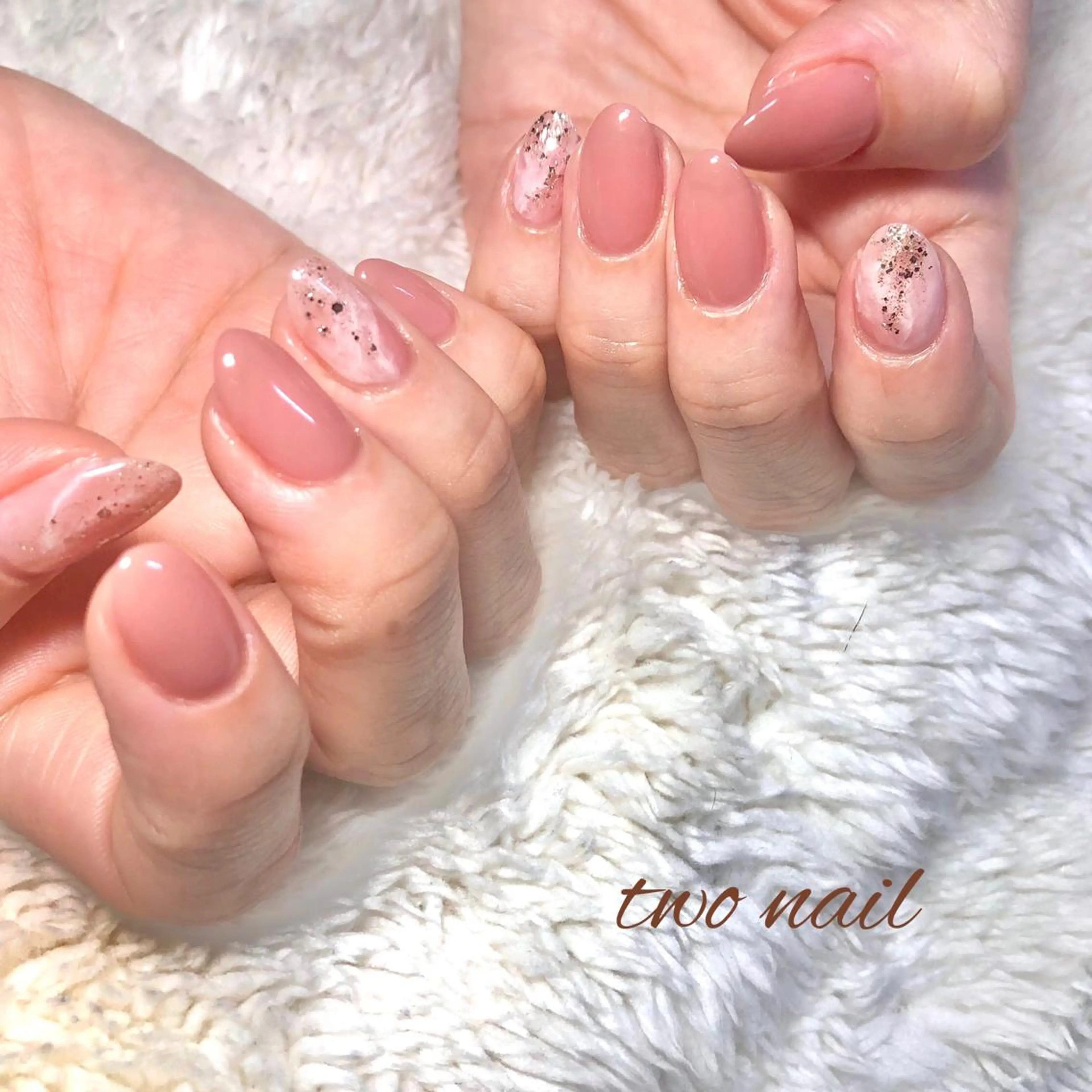 ネイル アートネイル フットネイル ハート 大理石ネイル(マーブル) ニュアンスネイル two nailのネイルデザイン