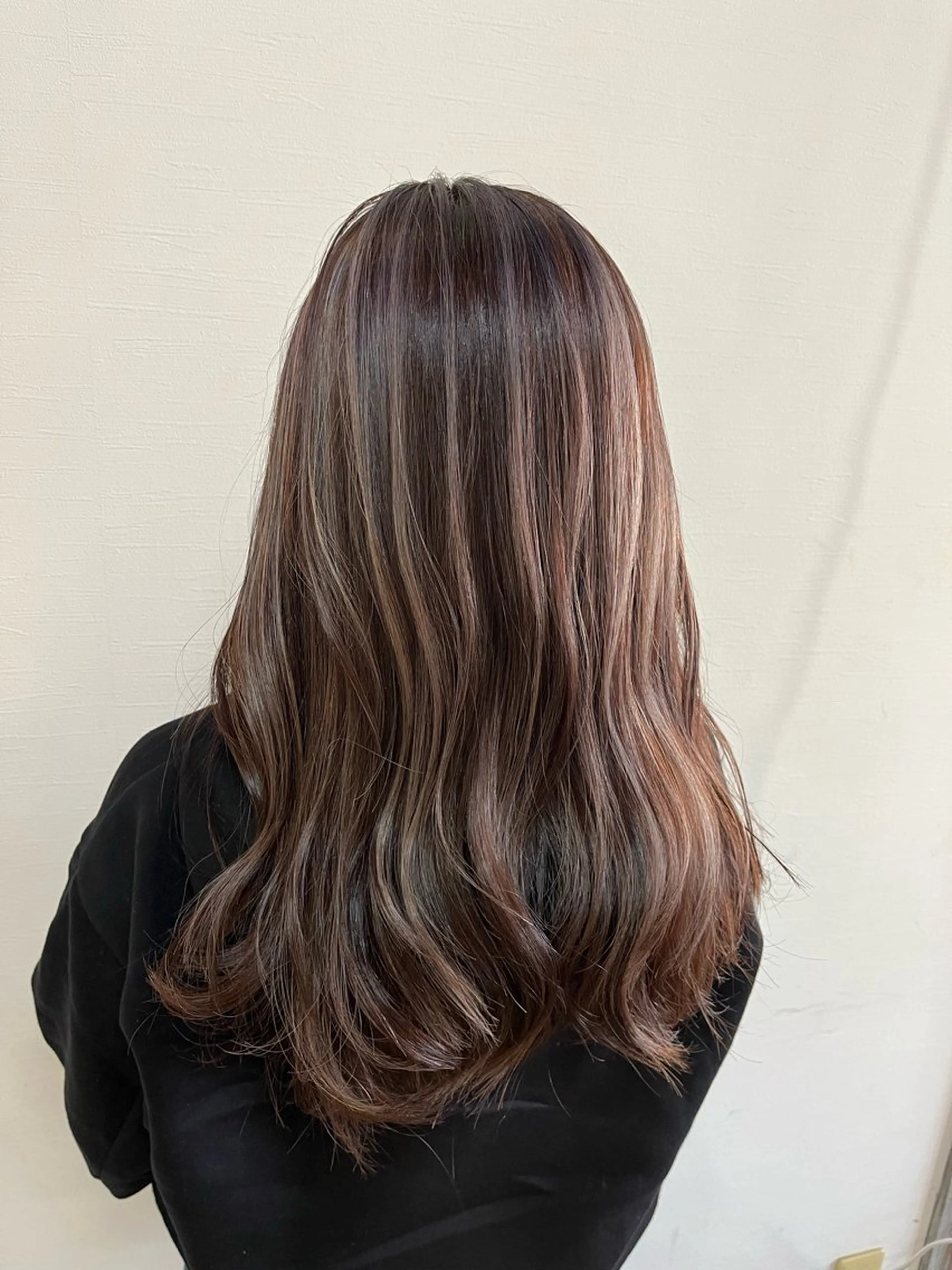 ミディアム ハイライト baron.所属・庄内＊三国baron ANJUのヘアスタイル