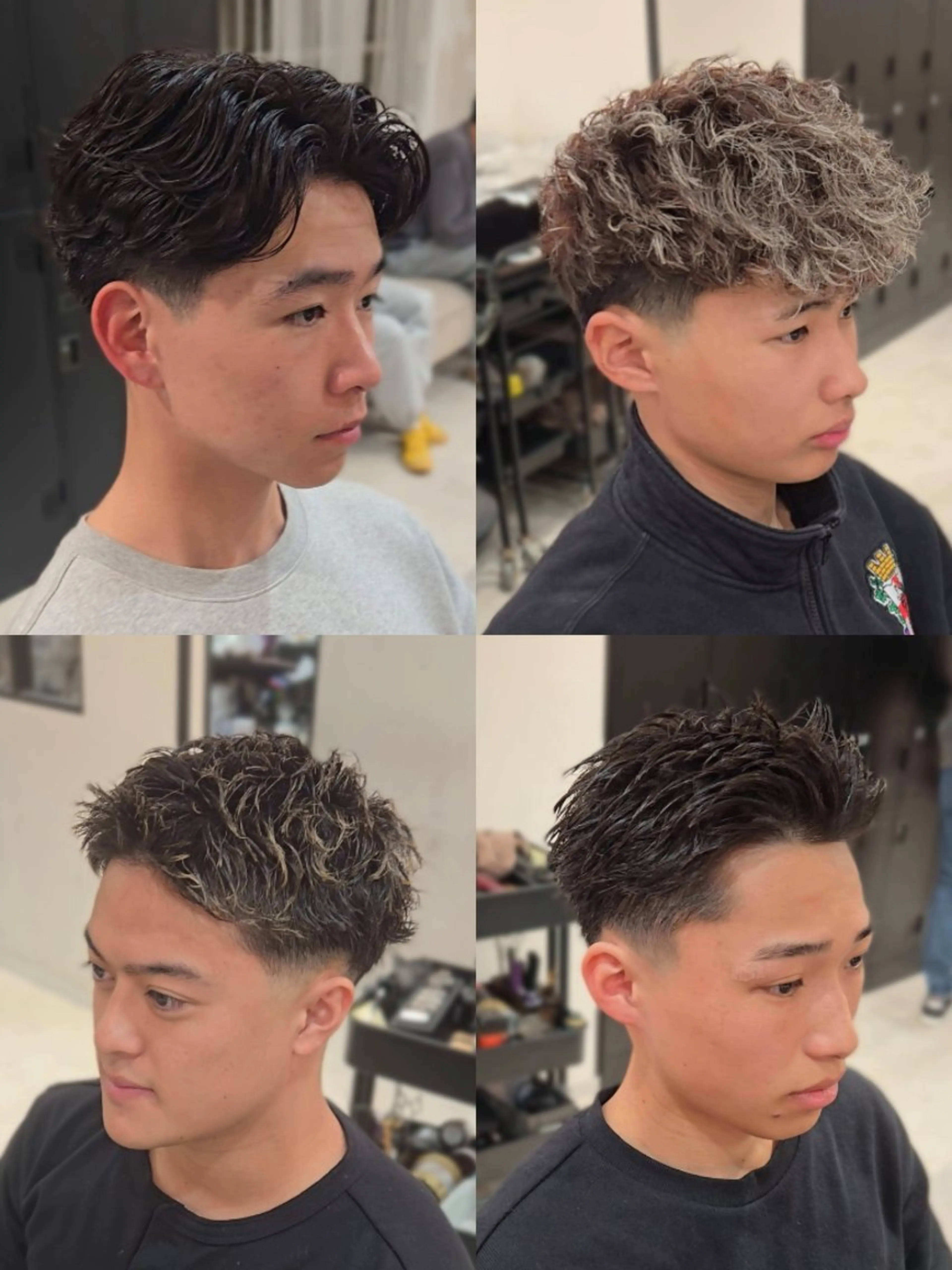 メンズ パーマ ショート フェードカット メンズパーマ カット パーマ ヘアセット LEN名古屋/パーマ 海外ヘア/メンズ特化のヘアスタイル