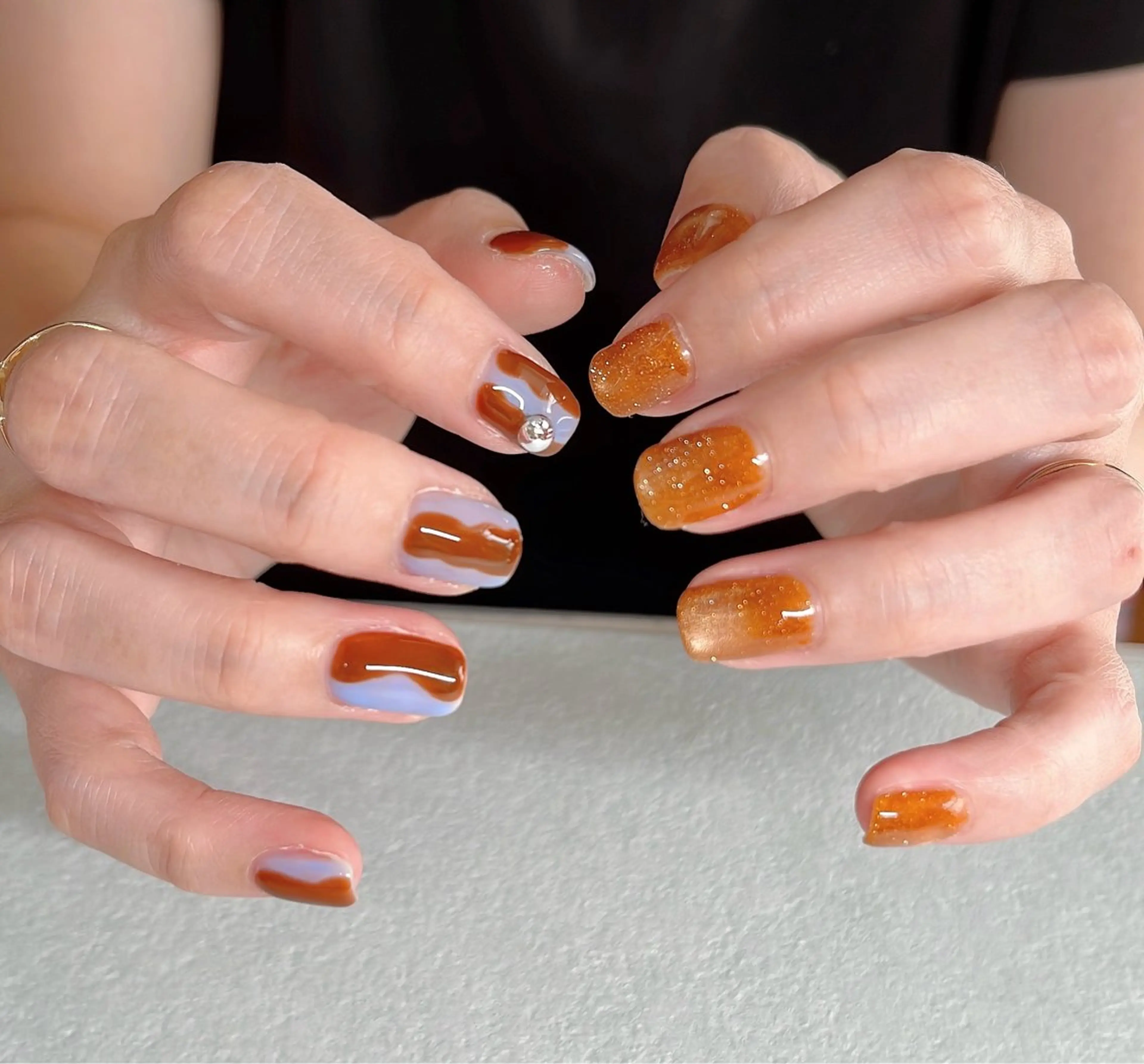 ネイル ハンドネイル tsumeya ゆるかわ手描きネイルのネイルデザイン