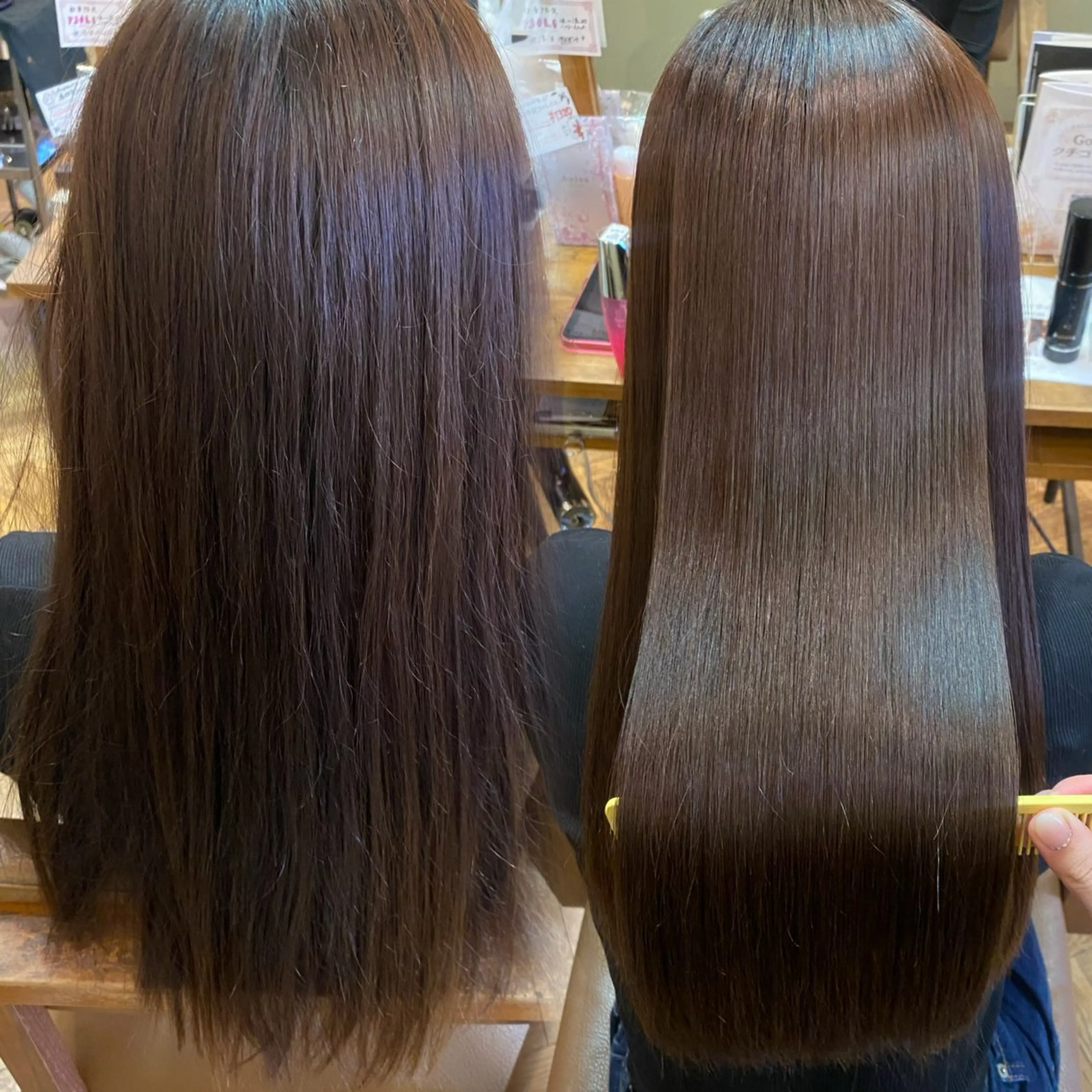 ロング カット 縮毛矯正 トリートメント 透明感カラー/ 小顔カット/ミヅキのヘアスタイル