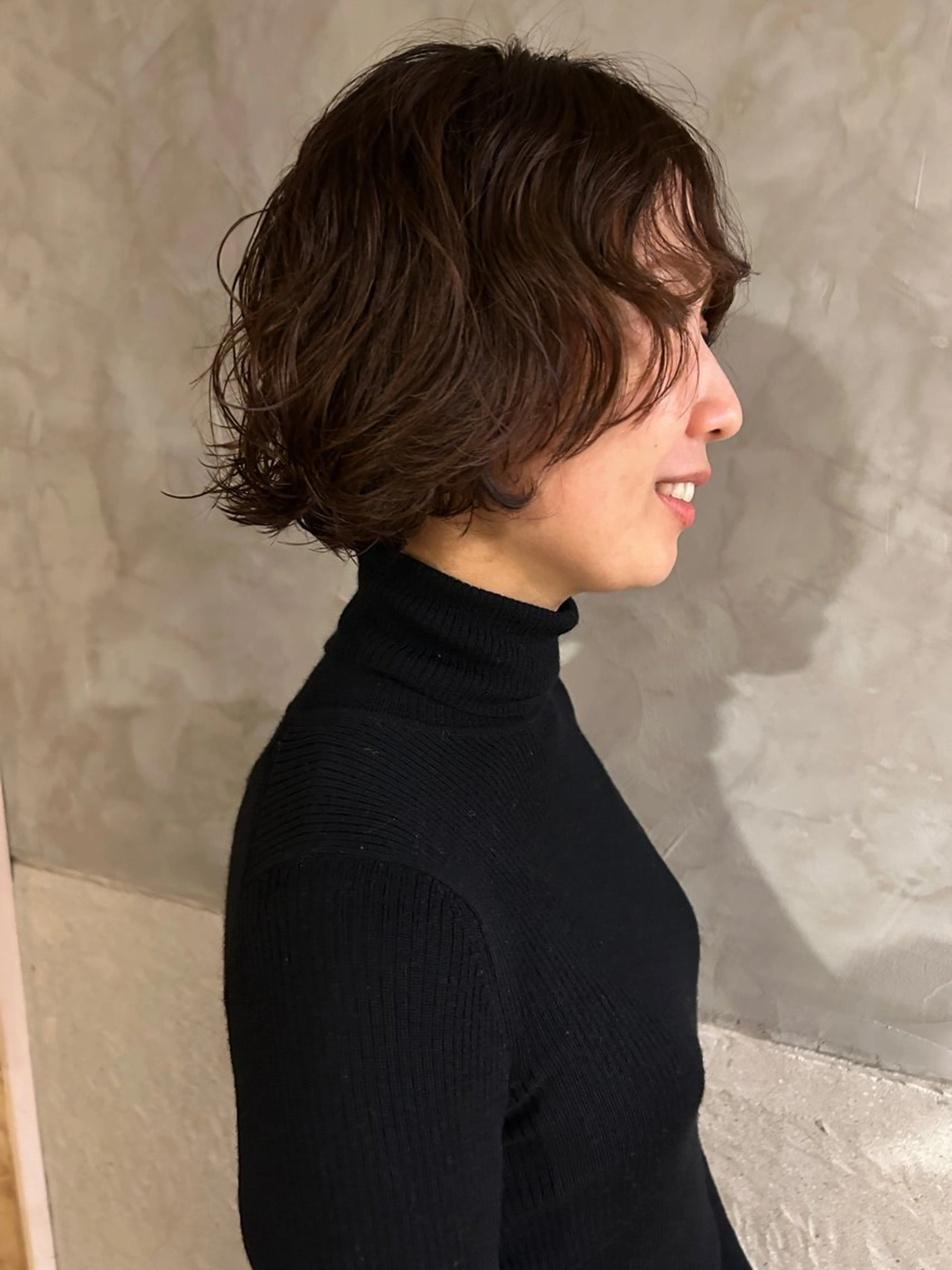 ショート パーマ カット パーマ トリートメント さの あやねのヘアスタイル