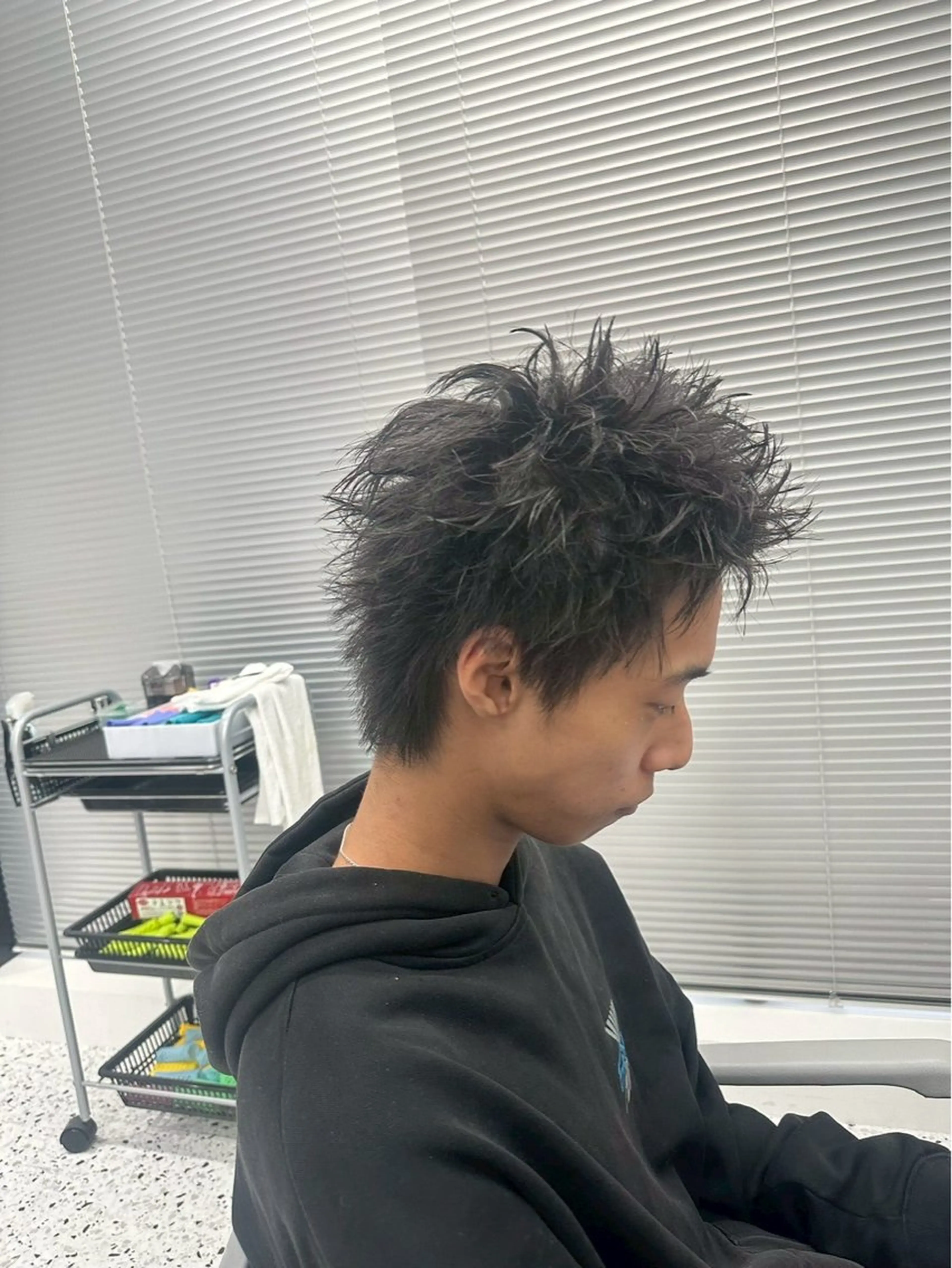 メンズ スパイキーショート メンズ専門/パーマ 特化/栄/北出瑞貴のヘアスタイル