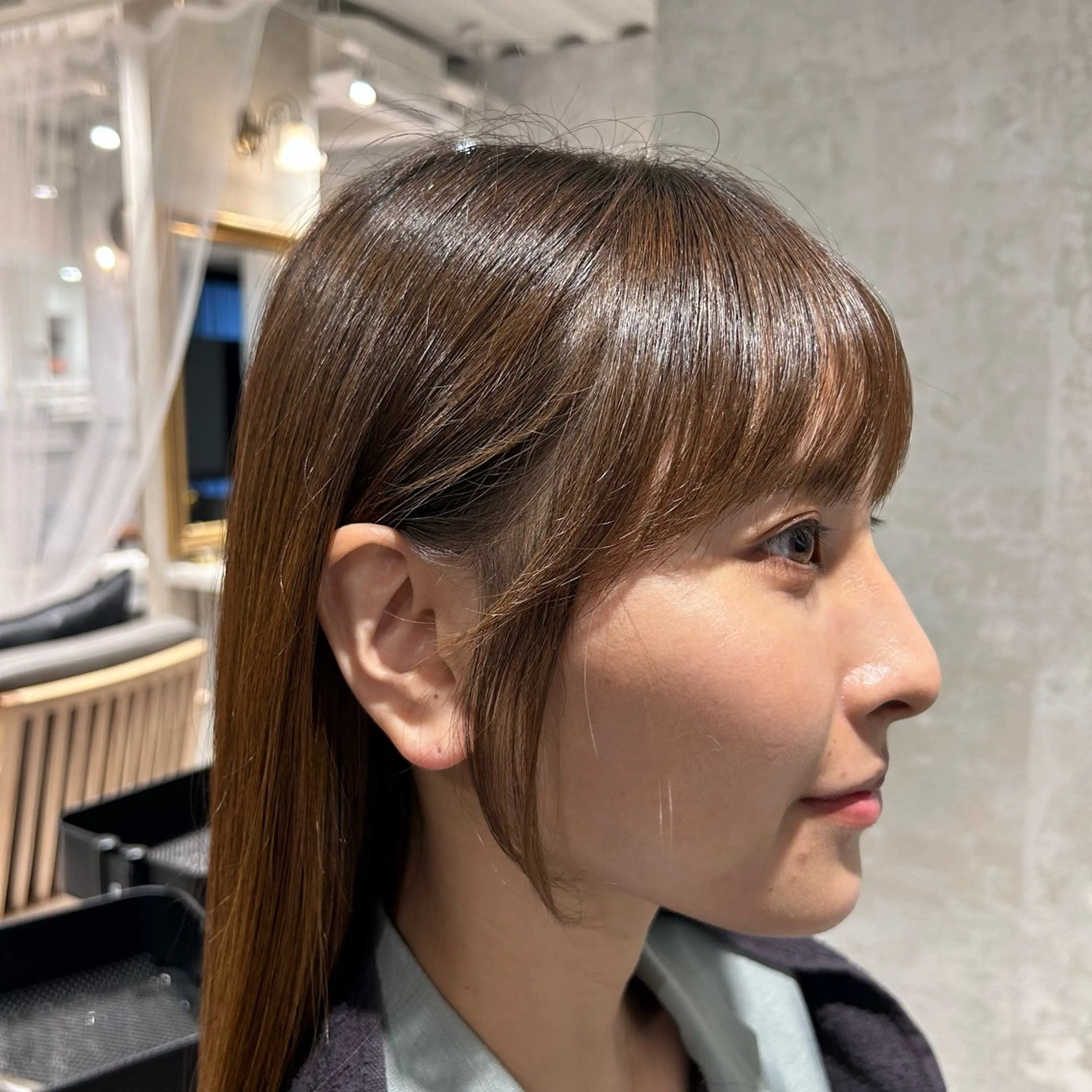 ミディアム 顔周りカット 徳永 侑紀のヘアスタイル