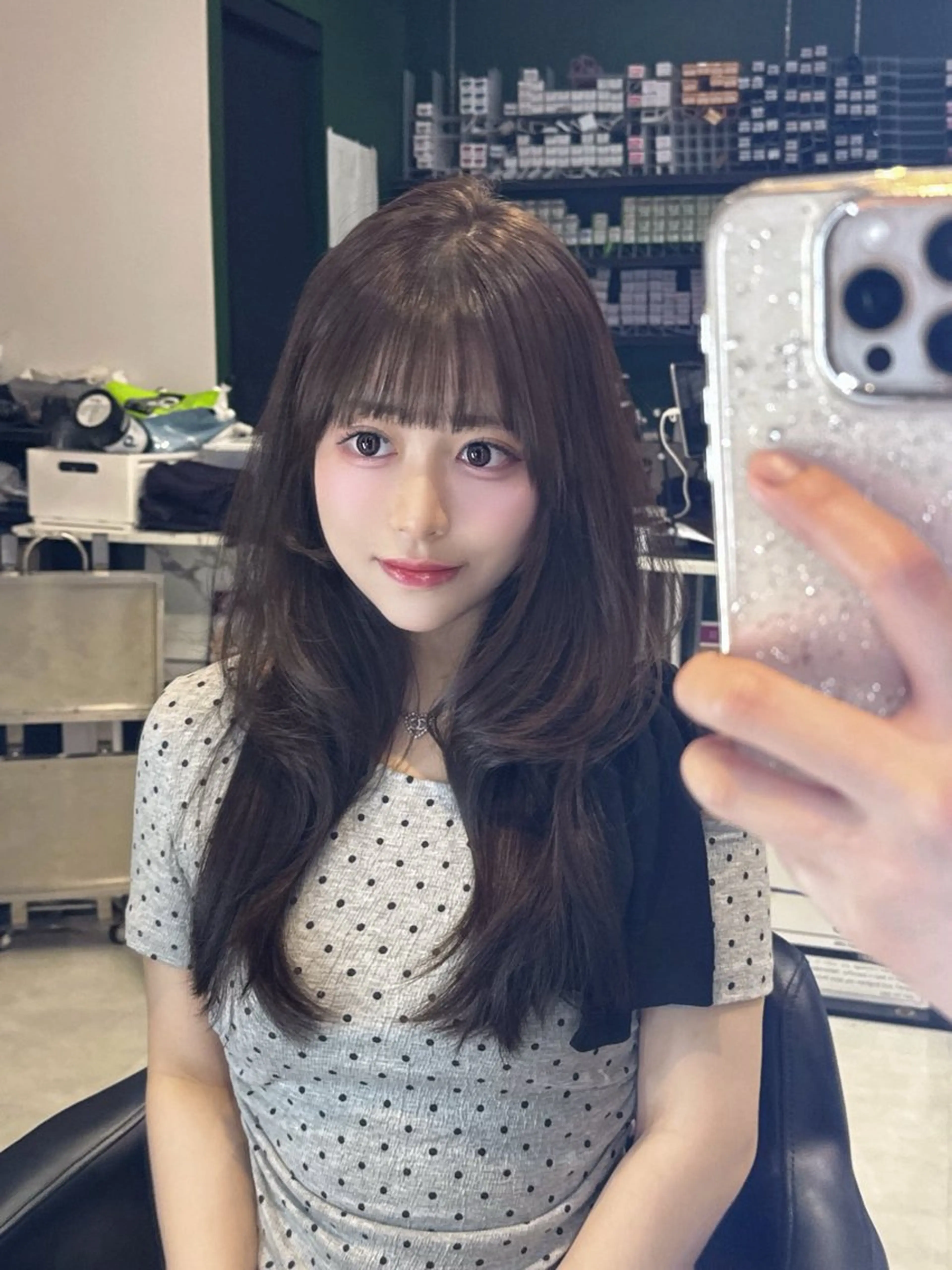 ロング カット ヘアカラー トリートメント 韓国ヘア🇰🇷 YURIYAのヘアスタイル