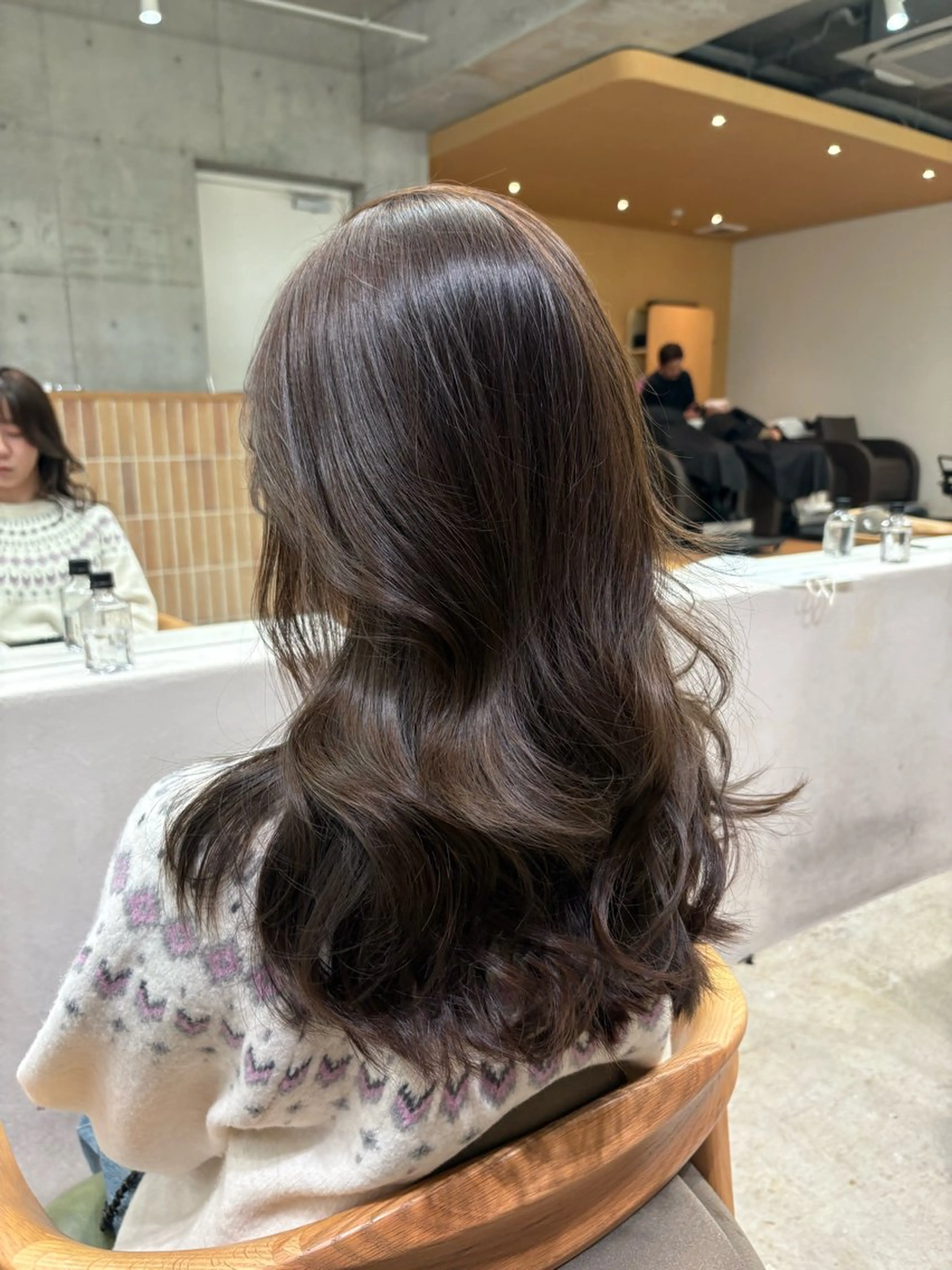 ミディアム カラー カット ヘアカラー トリートメント レイヤー/柔色 カラー/SAkiのヘアスタイル