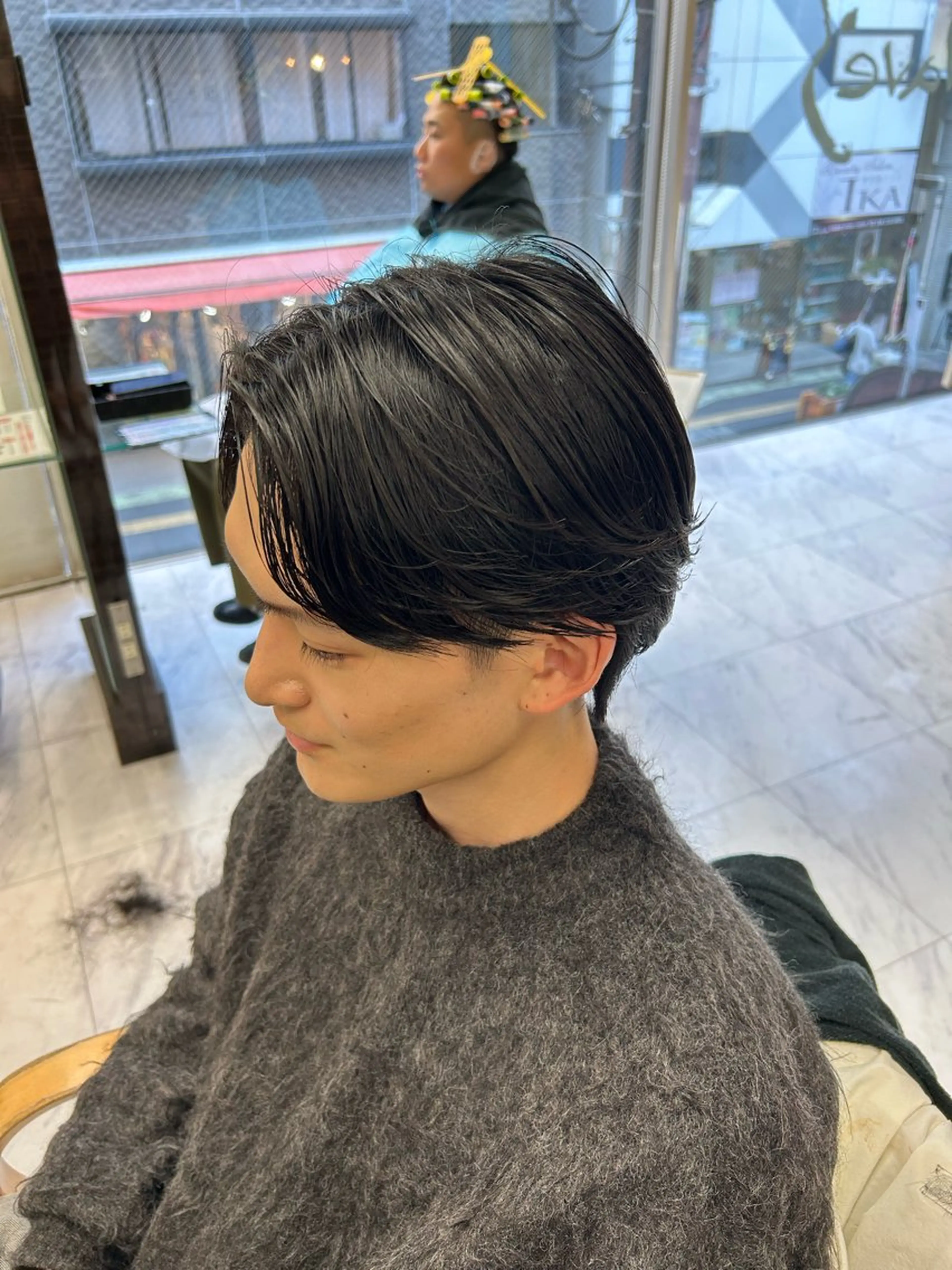 🪴再来様限定🪴ニュアンスフェザーパーマ＋メンズカット＋前処理剤orクリームパーマの写真