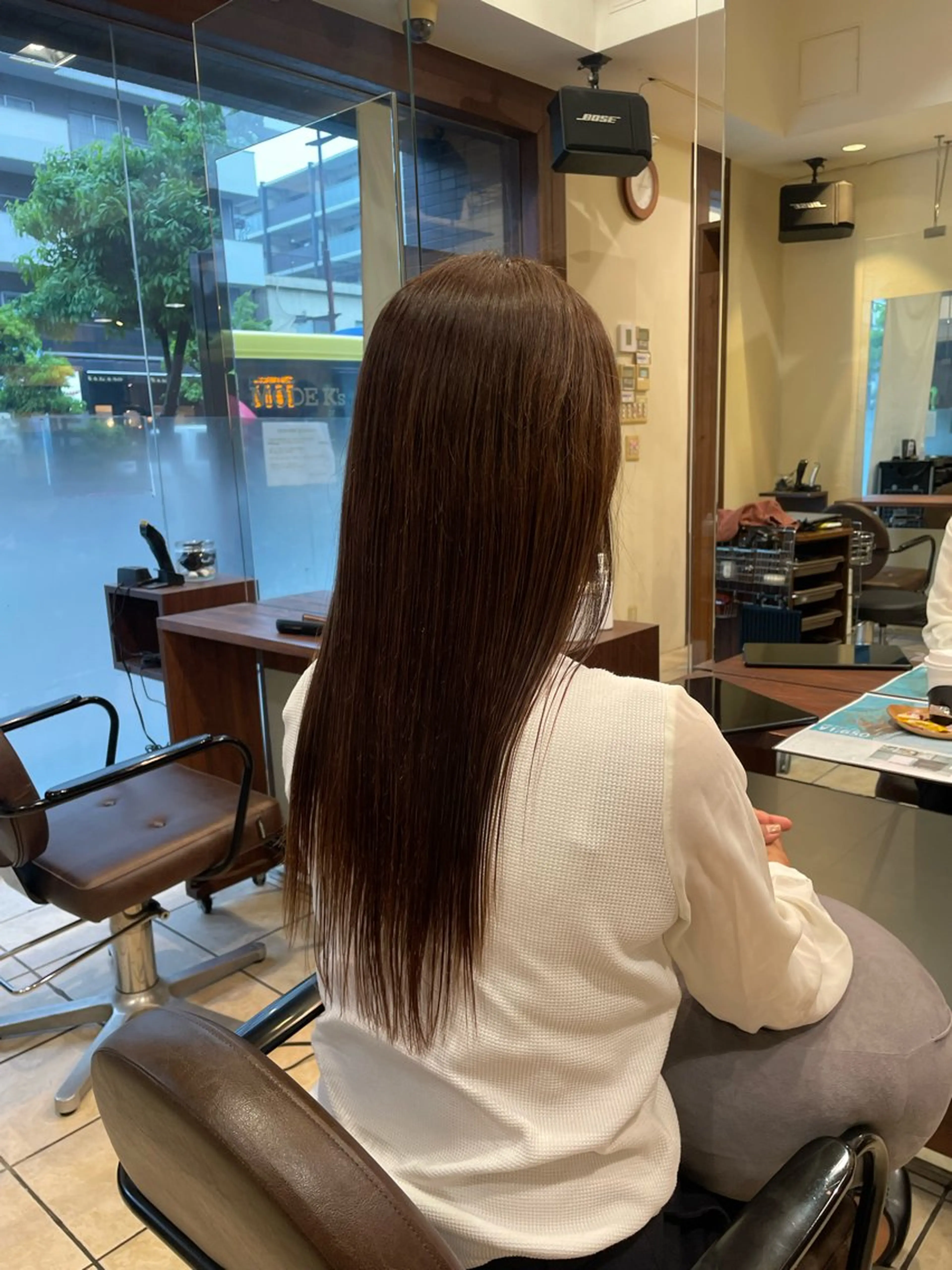 ロング 縮毛矯正 桑田 新菜のヘアスタイル