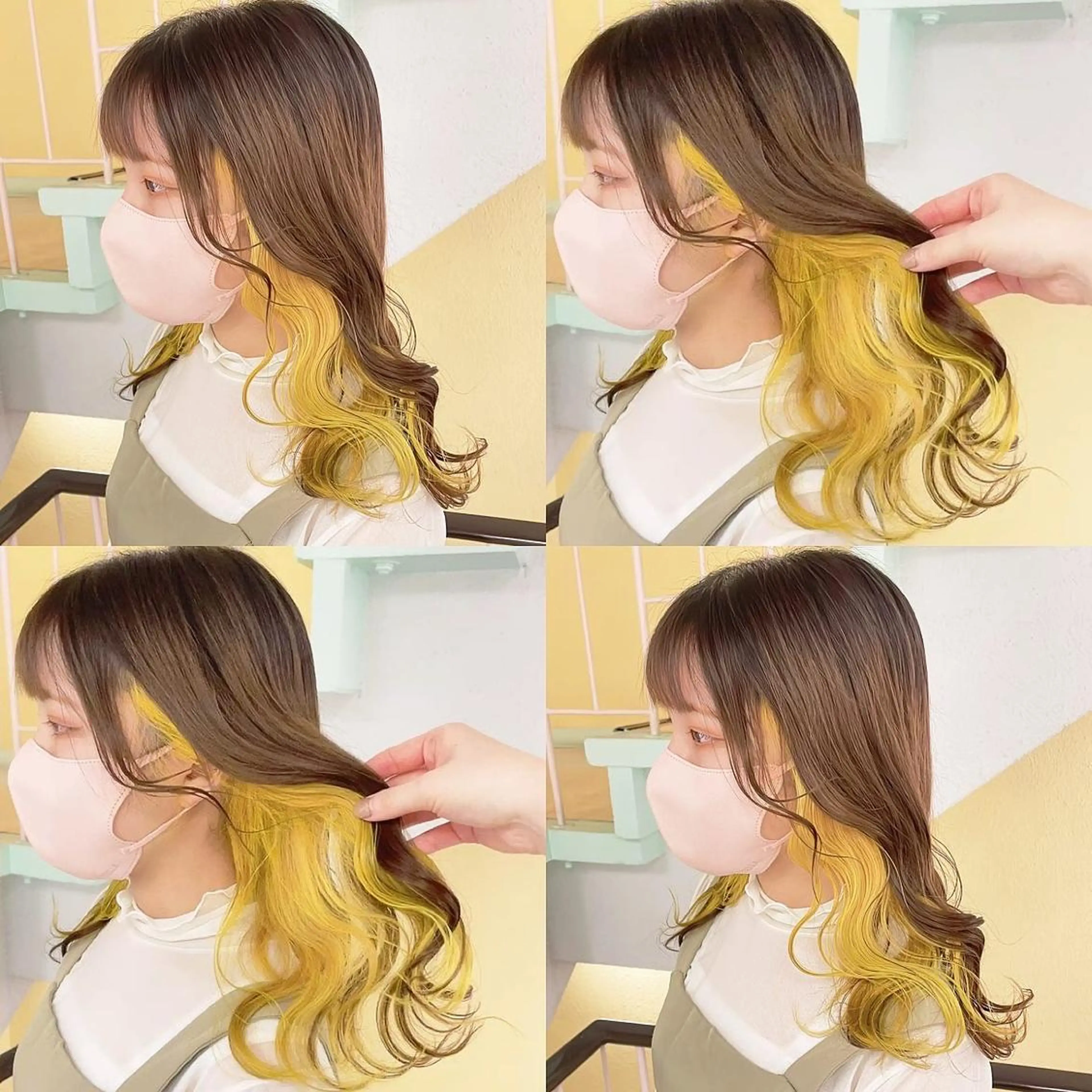 カラー ヘアカラー トリートメント 渋谷:インナーカラー ／🍒エリカ🍒のヘアスタイル