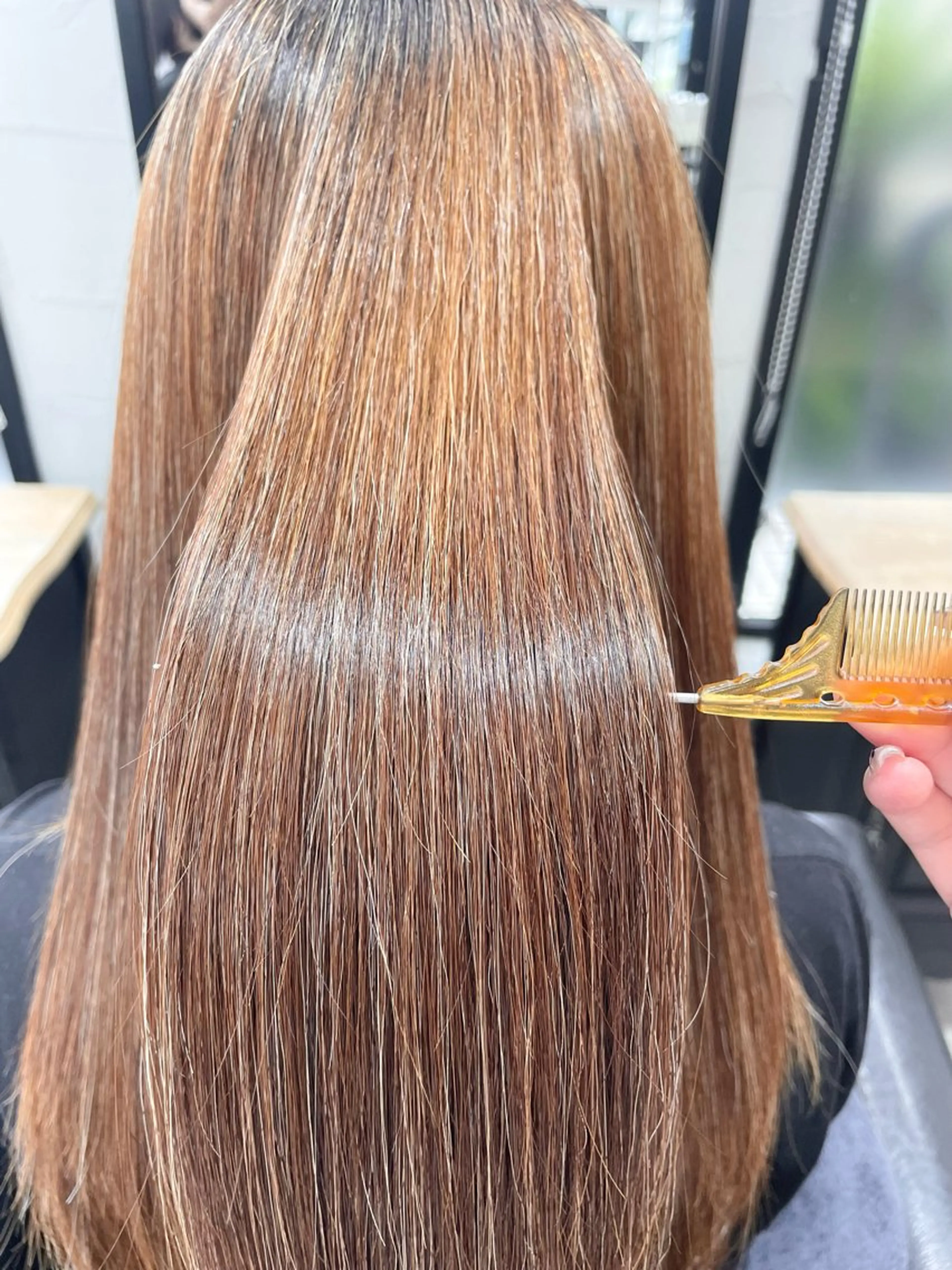 ロング 縮毛矯正 トリートメント 🎀豊橋/豊川🎀 ハイトーンうらら🎀のヘアスタイル