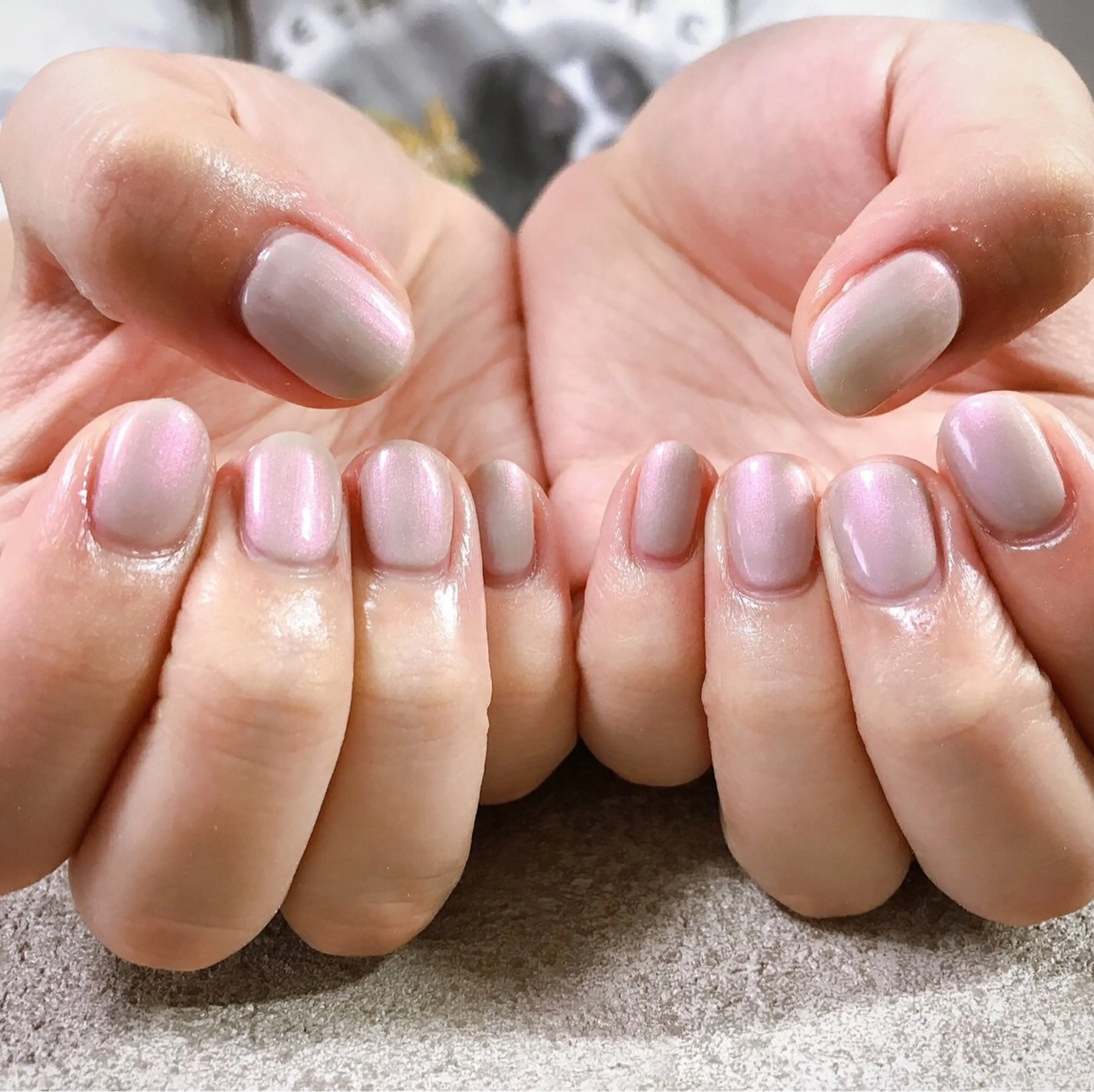 ネイル オーロラネイル フットネイル フレンチネイル ジェルネイル 韓国ネイル ハンドネイル mogunail &blowのネイルデザイン