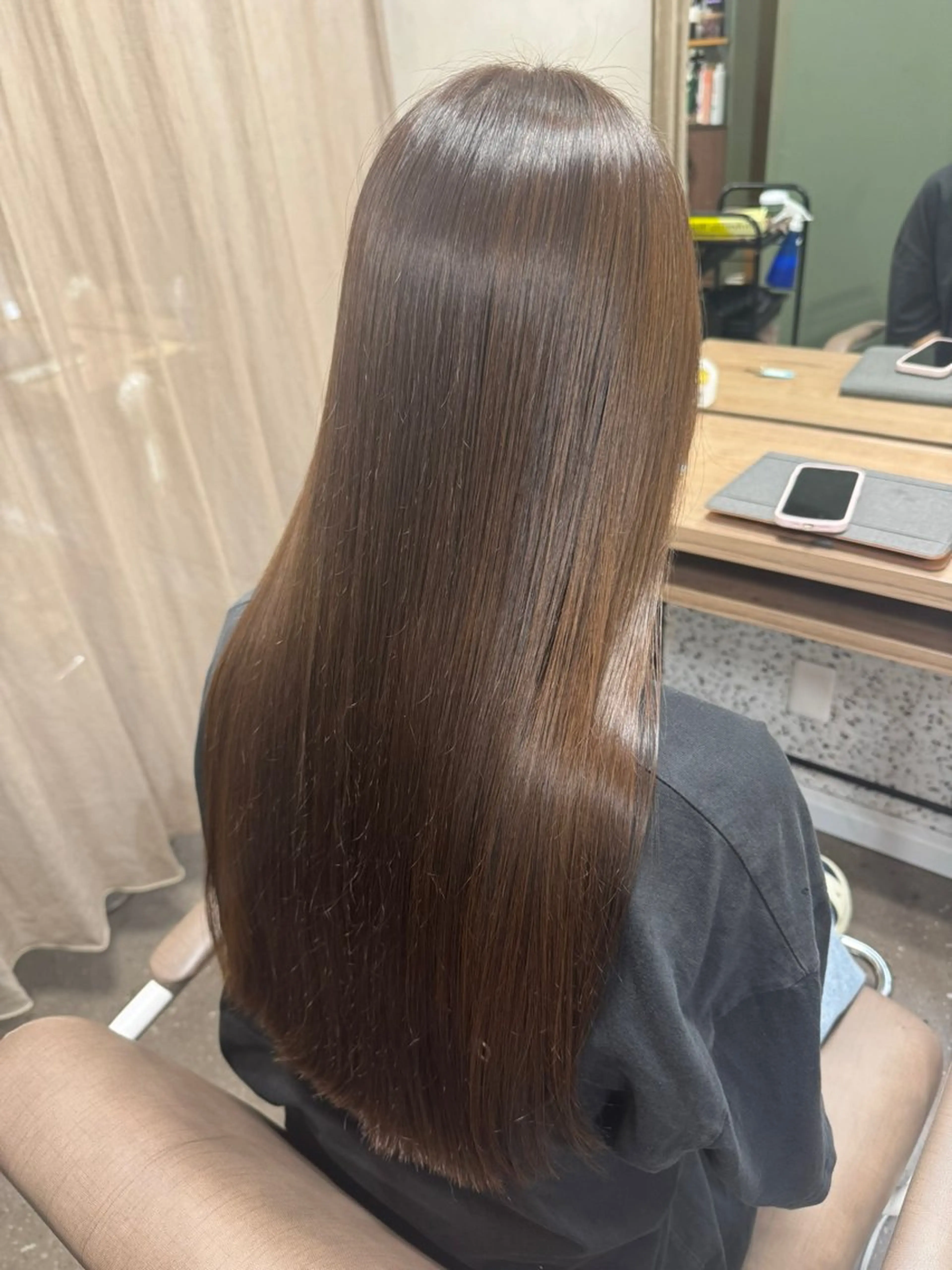 ミディアム カット ヘアカラー トリートメント TELAHAIR 副店長 永田のヘアスタイル