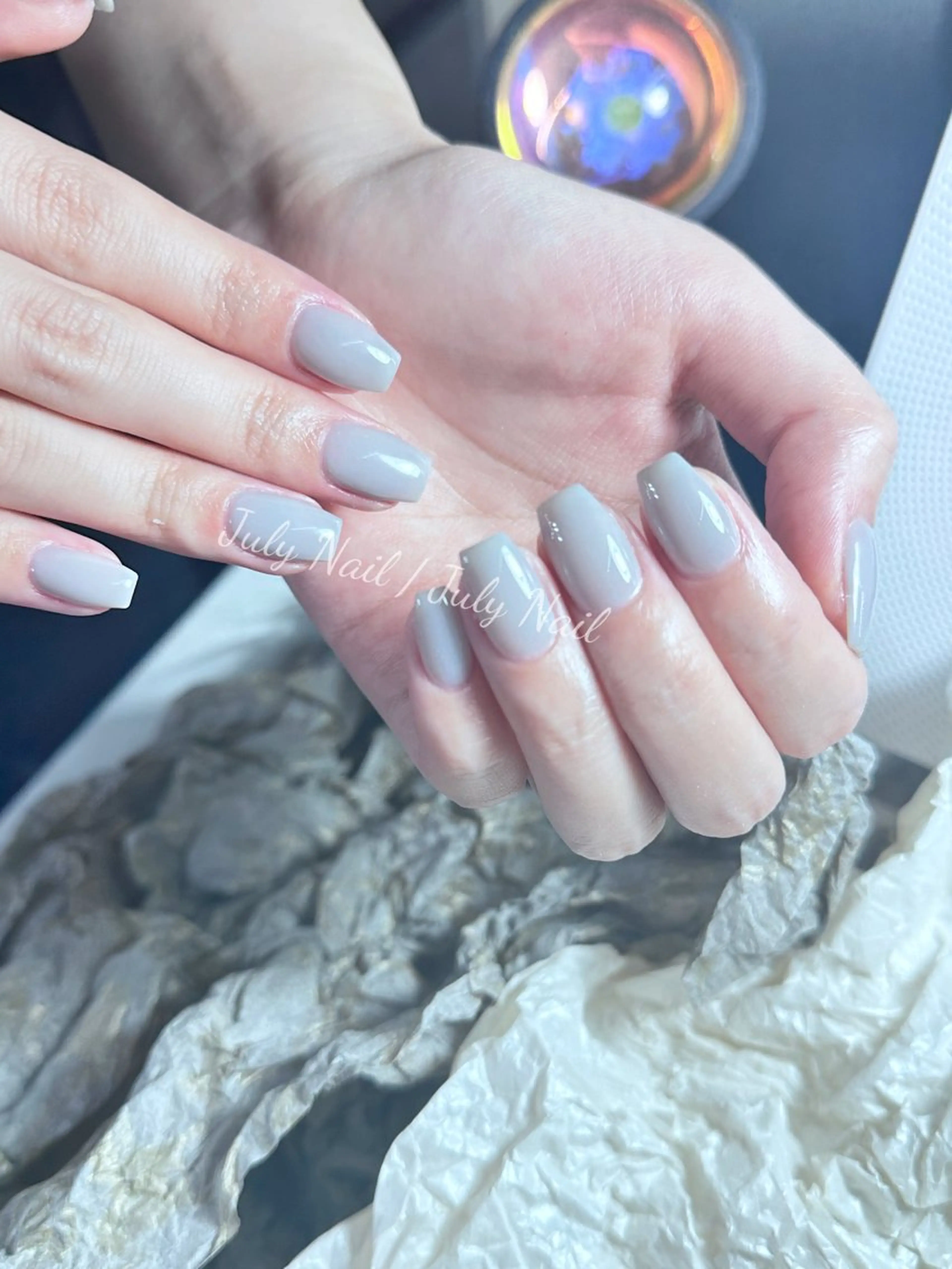 ネイル ハート ミラーネイル 持ち込み ピンク ワンホンネイル July Nailのネイルデザイン