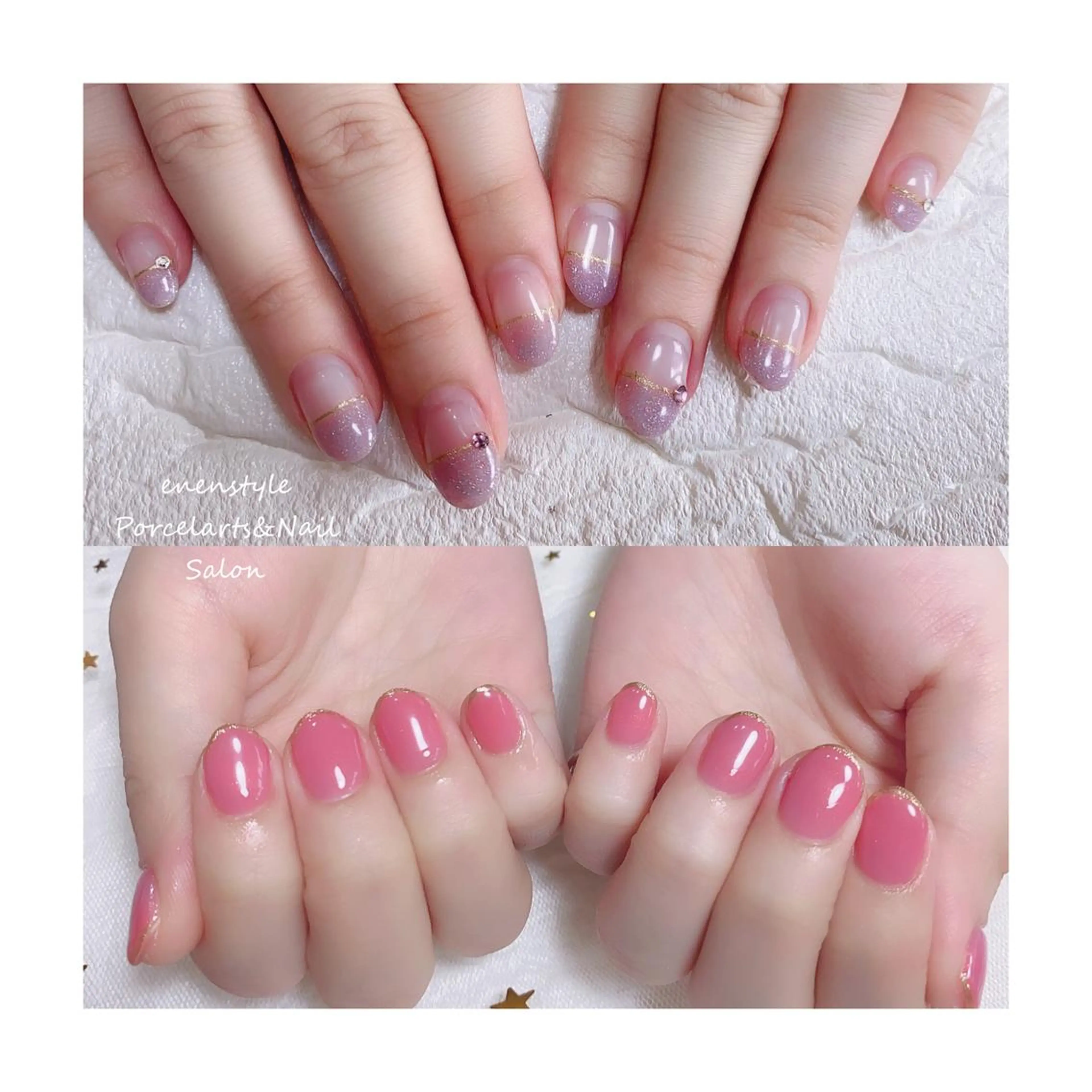 ミディアム ネイル ジェルネイル ニュアンスネイル オフィスネイル ワンカラーネイル パラジェル ハンドネイル 👑enen style👑のネイルデザイン