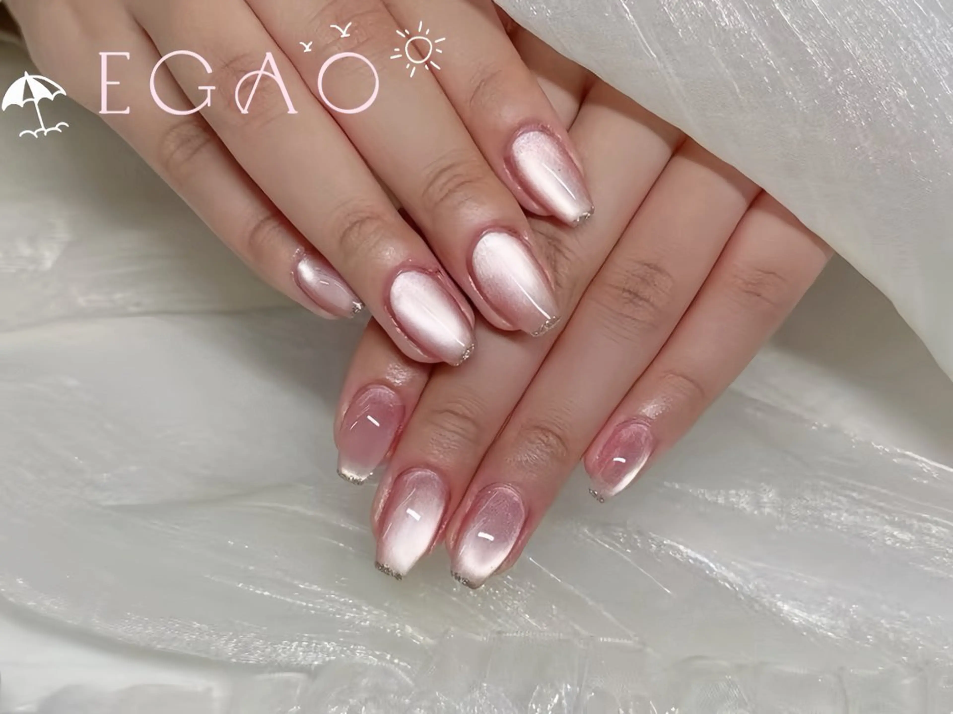ネイル アートネイル フットネイル フレンチネイル ジェルネイル グラデーション ハンドネイル Egao Nail錦糸町店のネイルデザイン