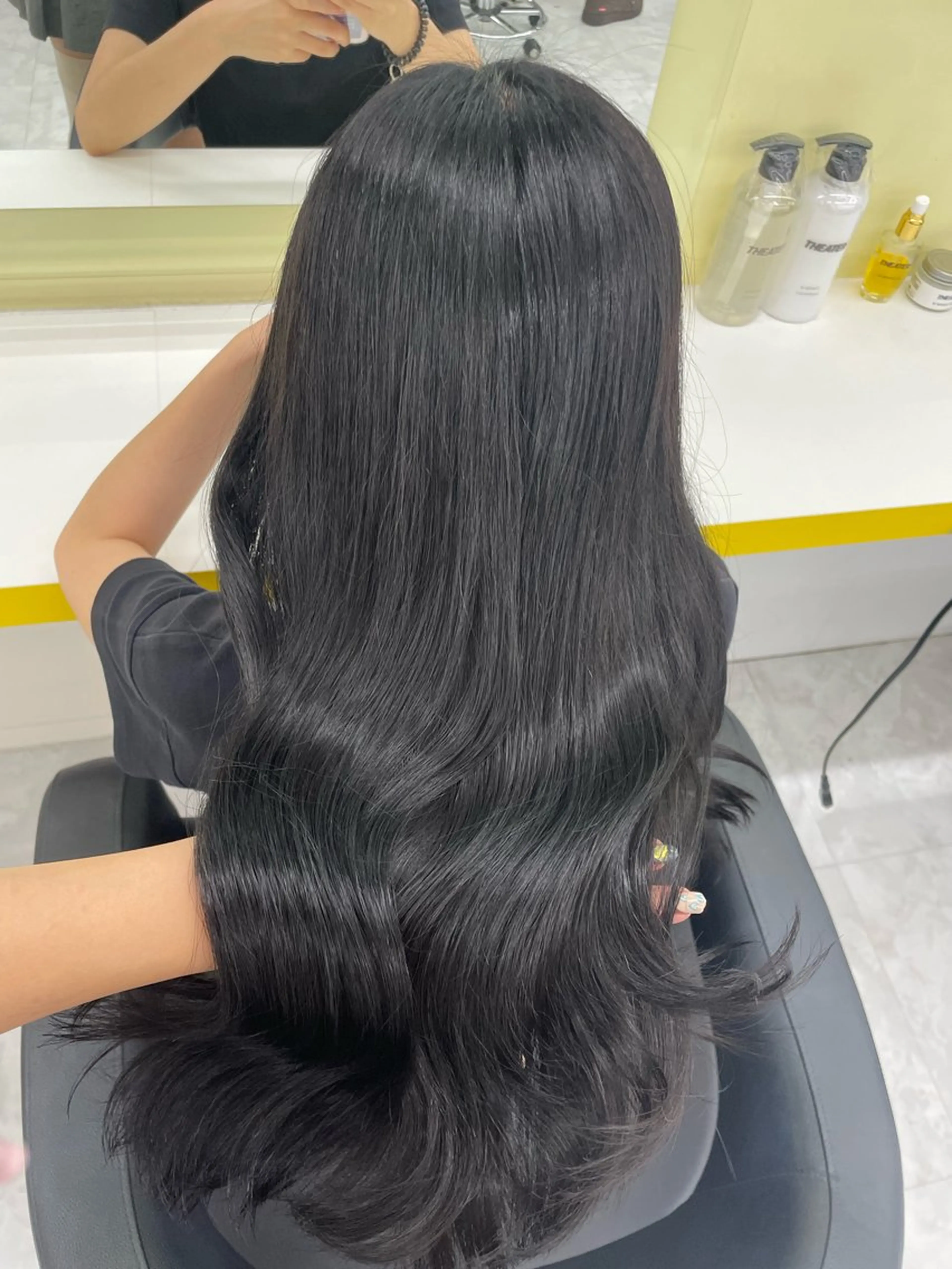 ロング カラー ヘアカラー トリートメント ヘッドスパ ヘアセット 🦋色落ち綺麗カラー メンズYUZU🦋‪のヘアスタイル