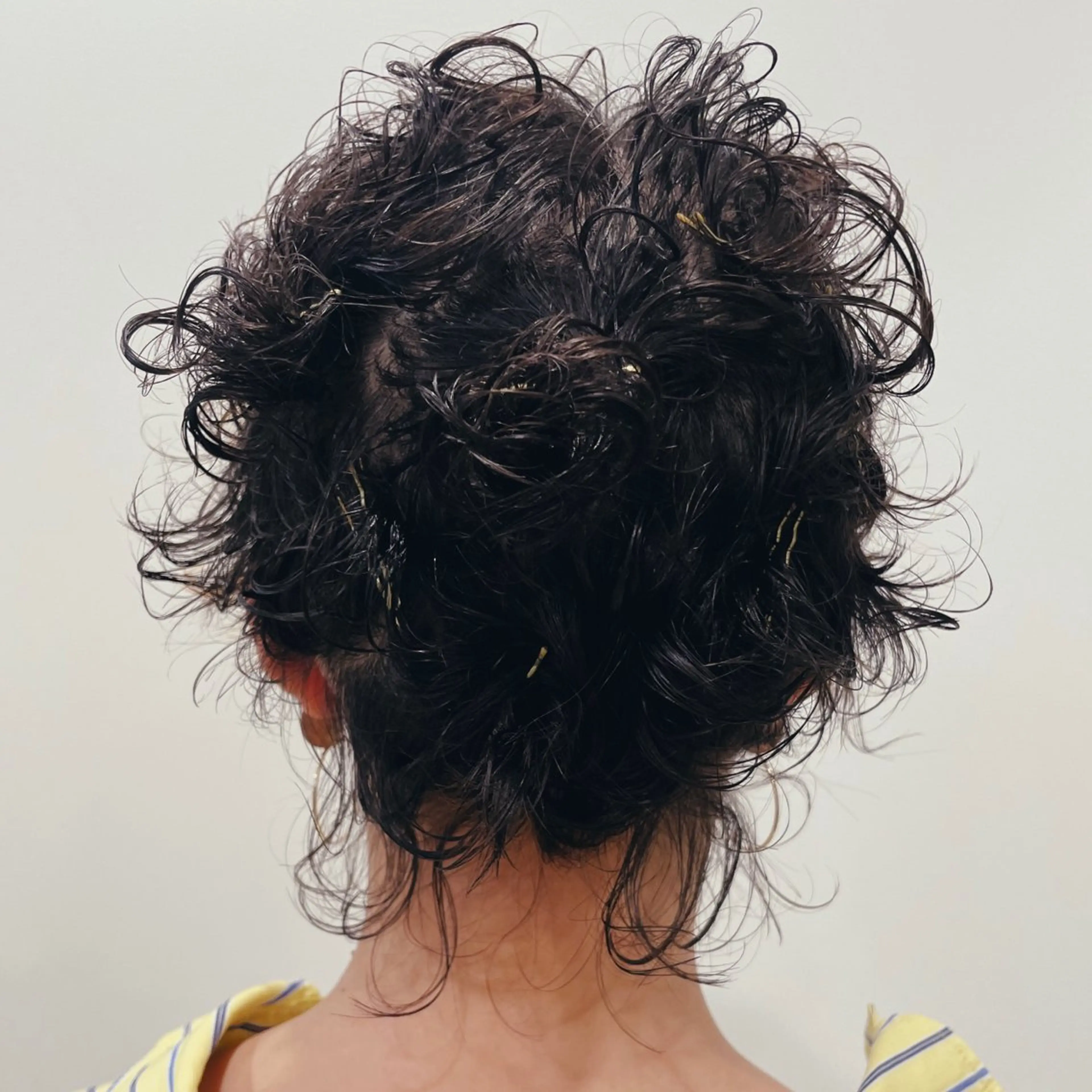 ミディアム パーマ ヘアアレンジ ニュアンスヘア chinariのヘアスタイル