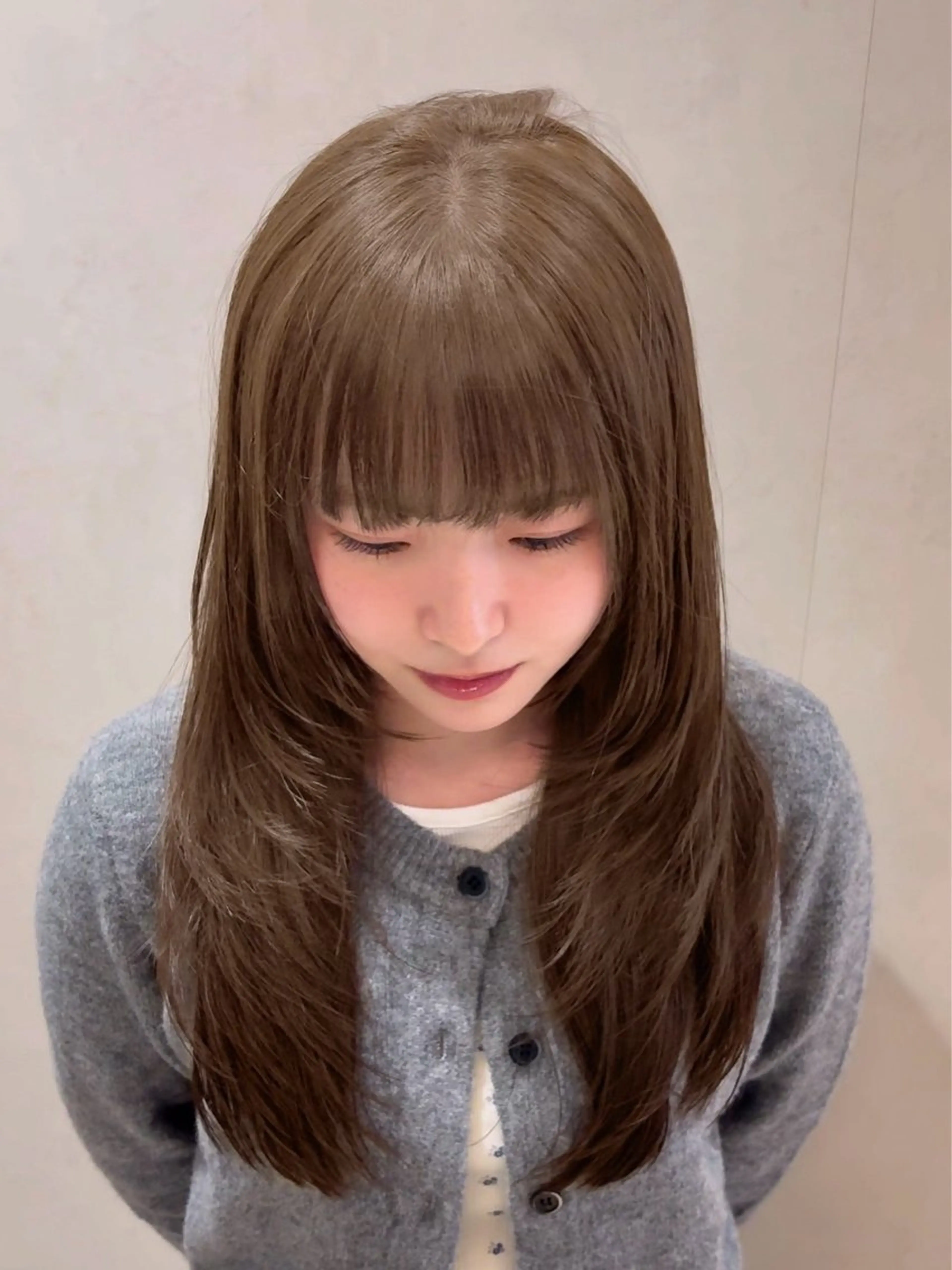 ロング カラー ベージュカラー ブリーチ ダブルカラー ヘーゼル ブリーチなしカラー ヘアカラー 🩵福岡ブリーチなし レイヤー/紫音🩵のヘアスタイル