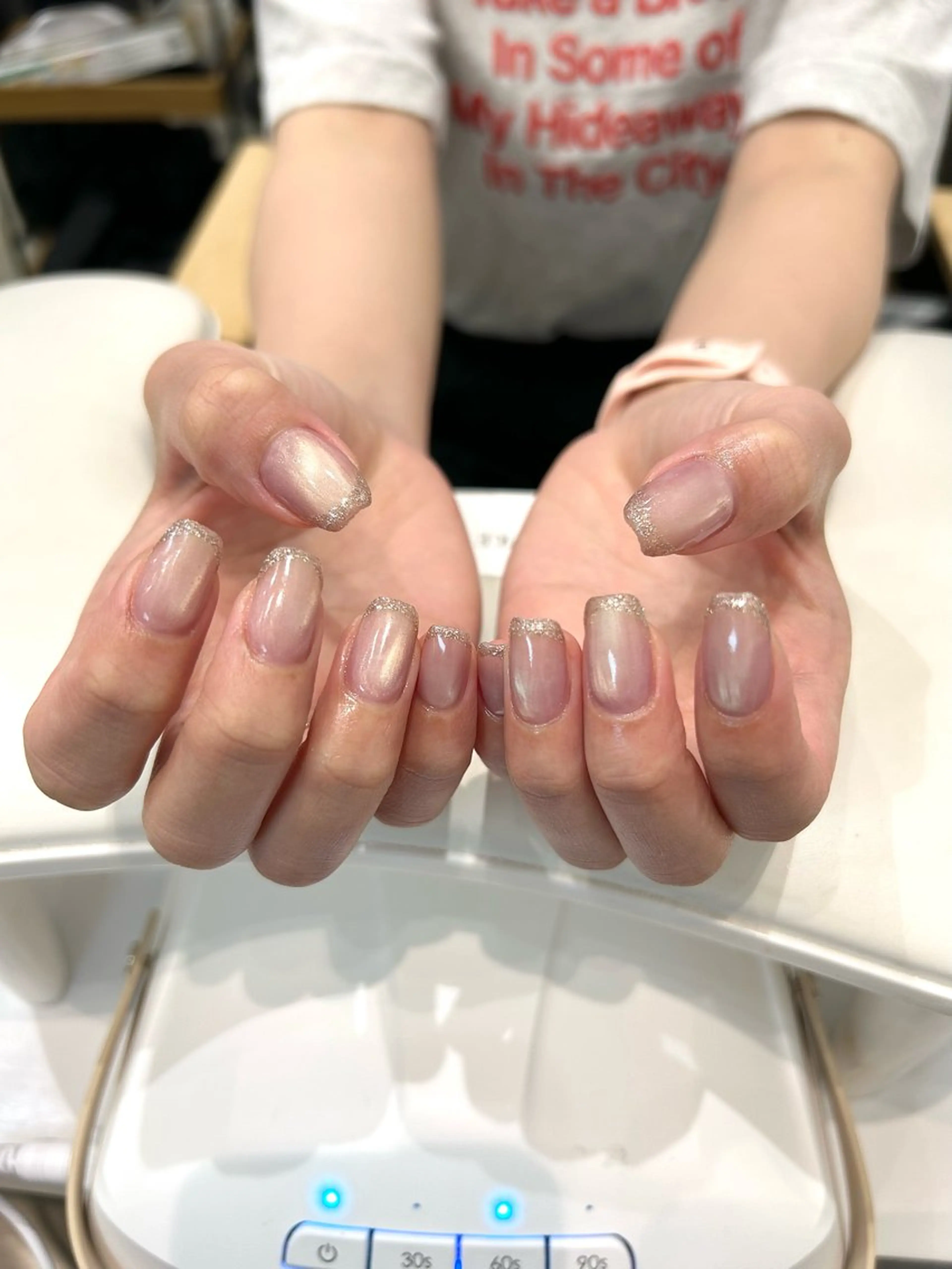 ネイル ハート埋め込みネイル 💗💛miyakeのネイルデザイン