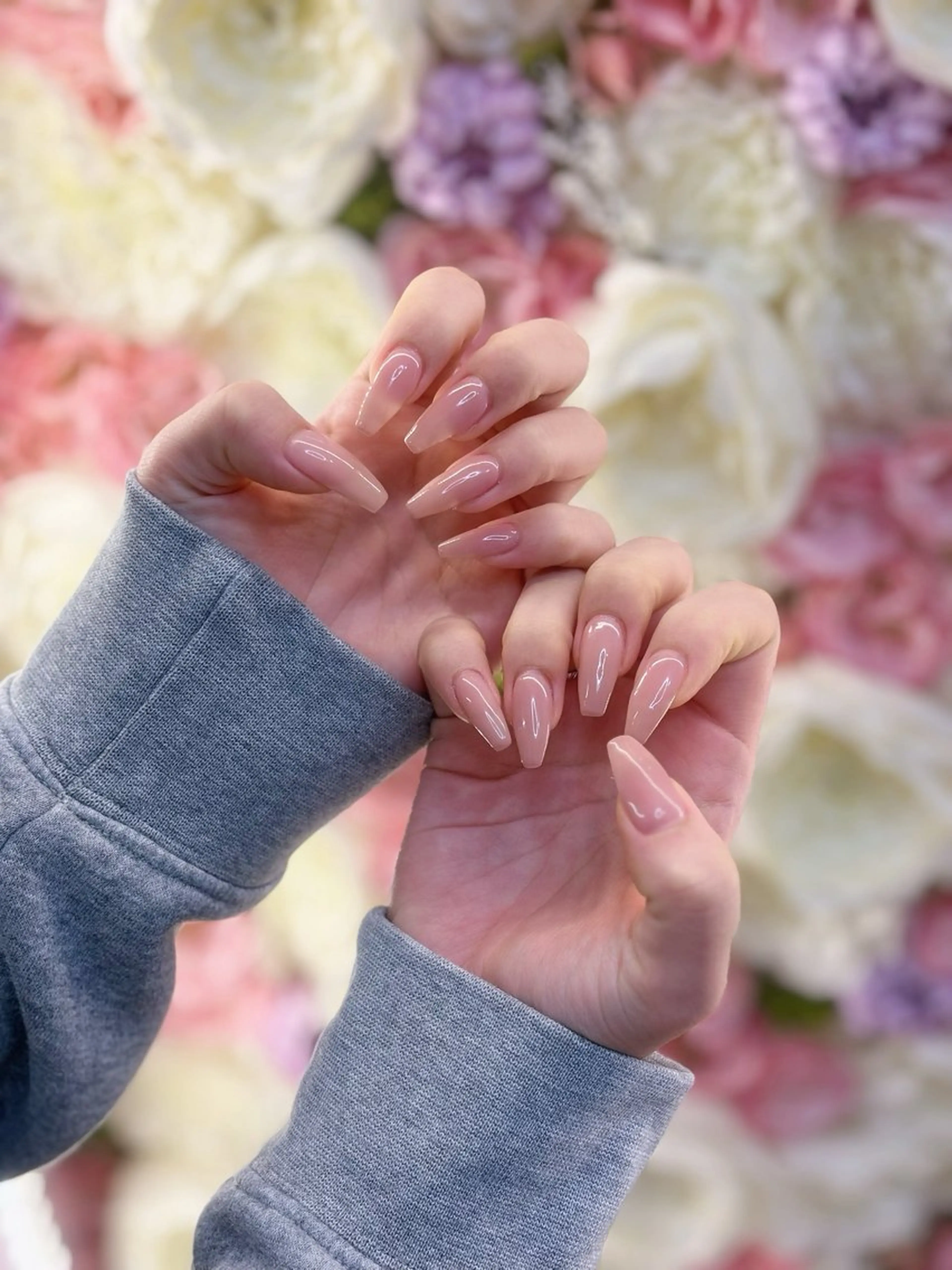 ネイル ハンドネイル 透明感/フィルイン/ 亀戸5分ラシュシュのネイルデザイン