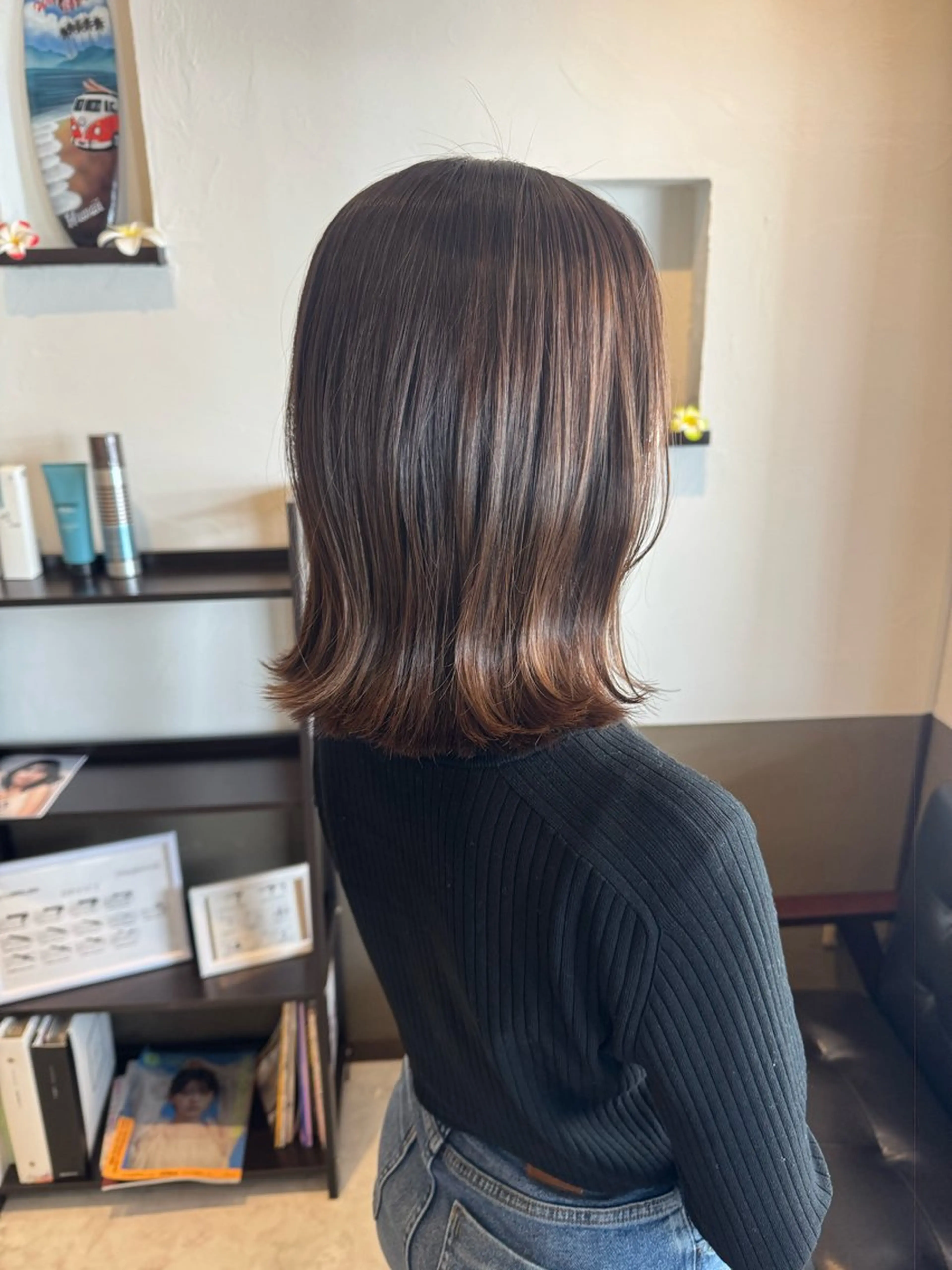 ミディアム カラー 坂井田 浩樹のヘアスタイル