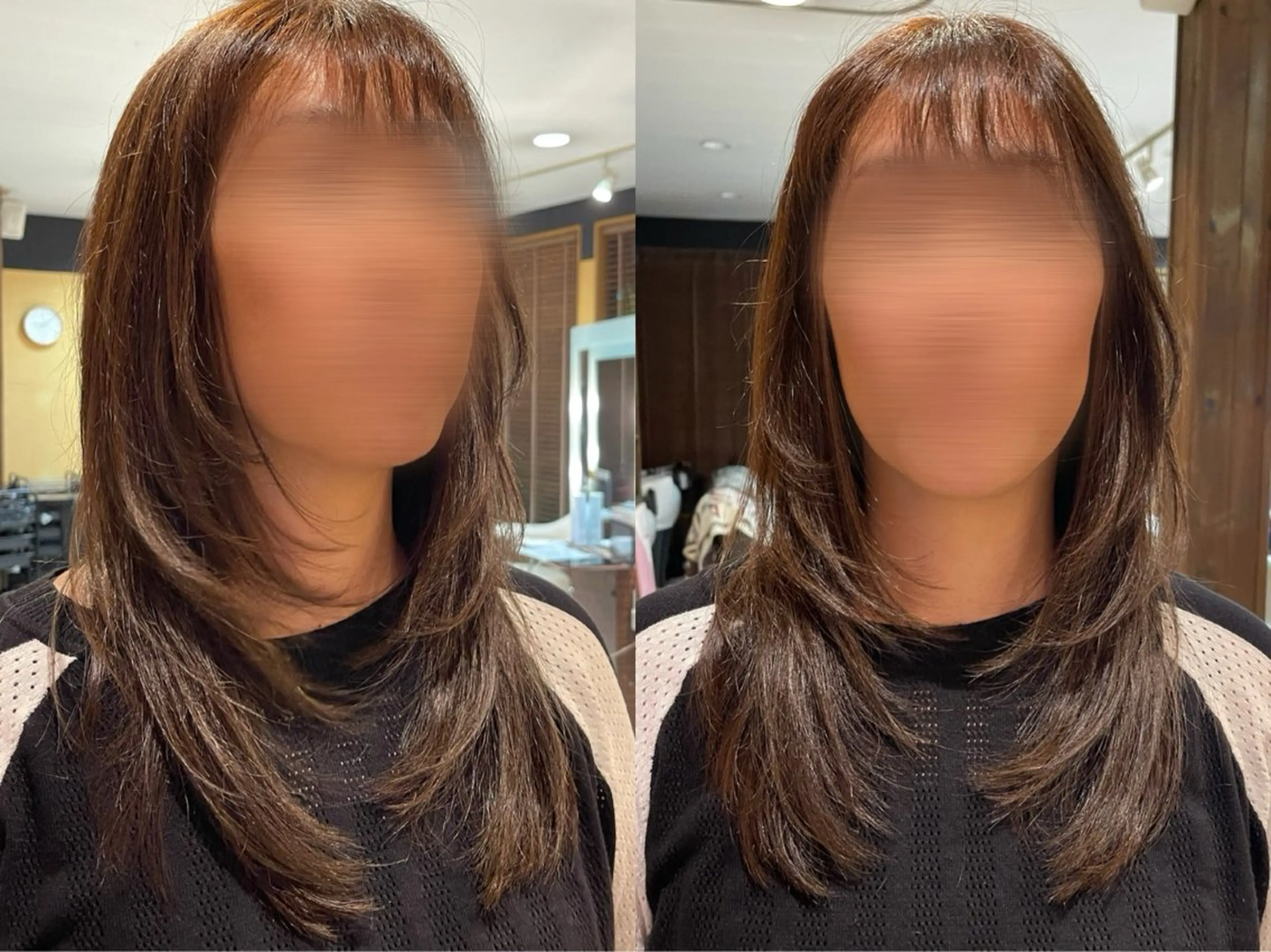 セミロング 顔まわりレイヤー 顔周りカット レイヤーカット 寺田 さゆみのヘアスタイル